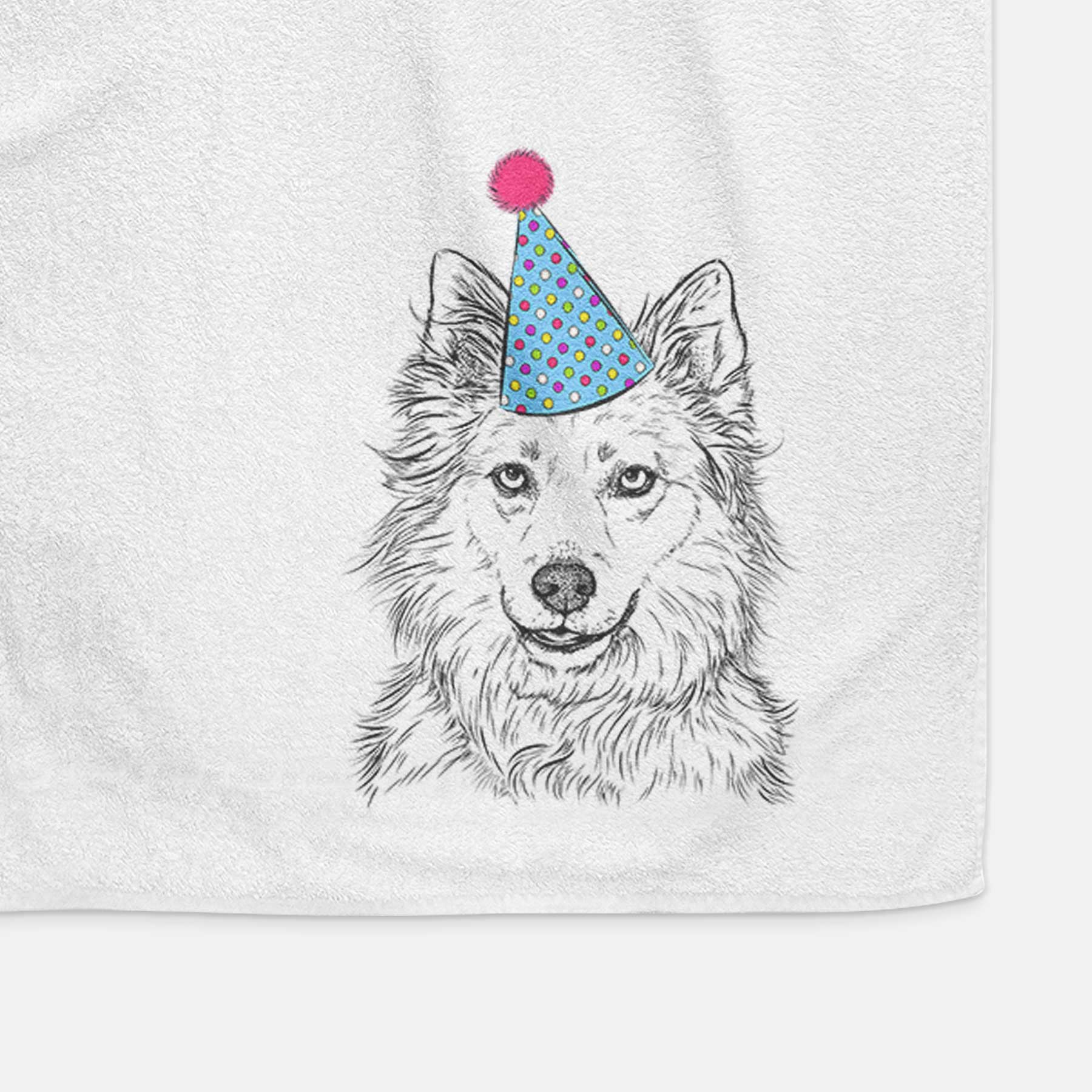 Chia the Samoyed Husky Mix Decorative Hand Towel