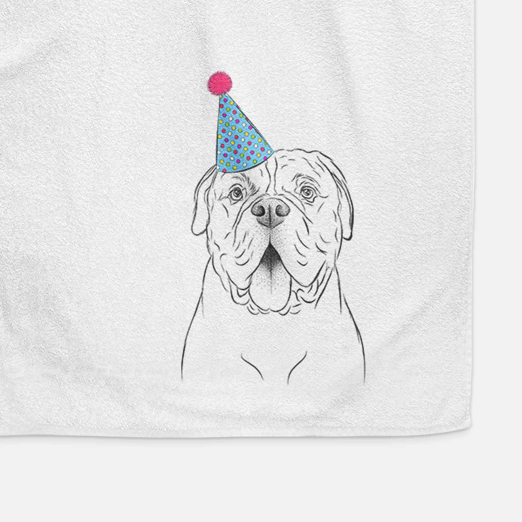 Chief the Boxer Bulldog Mix Decorative Hand Towel