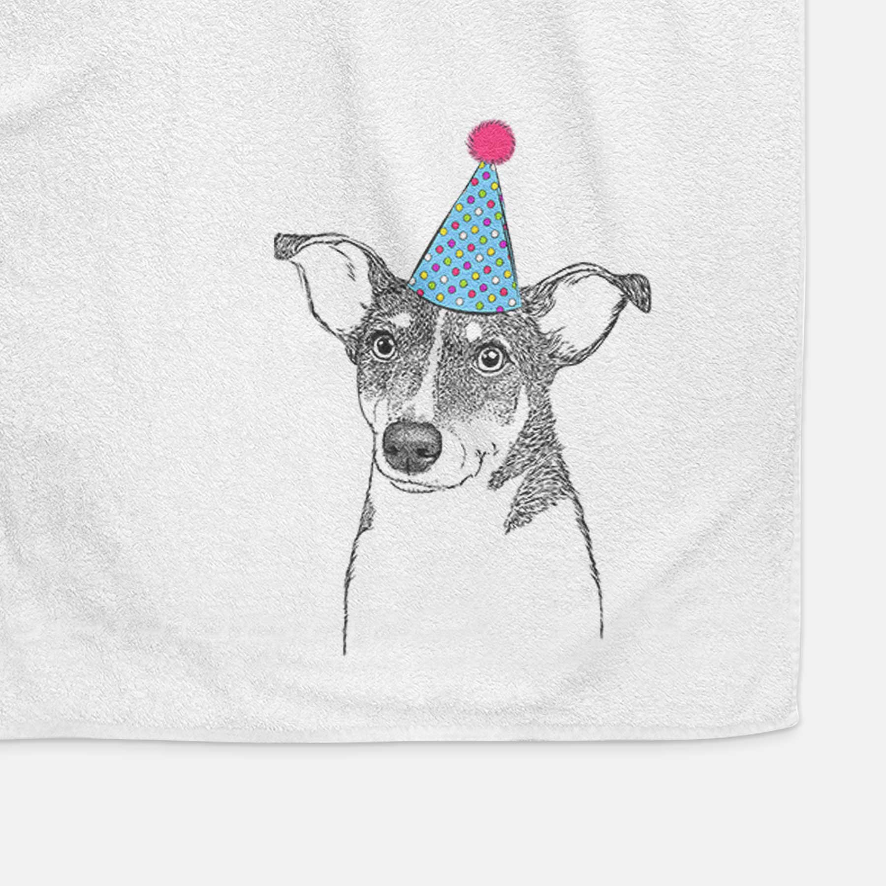 Cleo the Terrier Mix Decorative Hand Towel