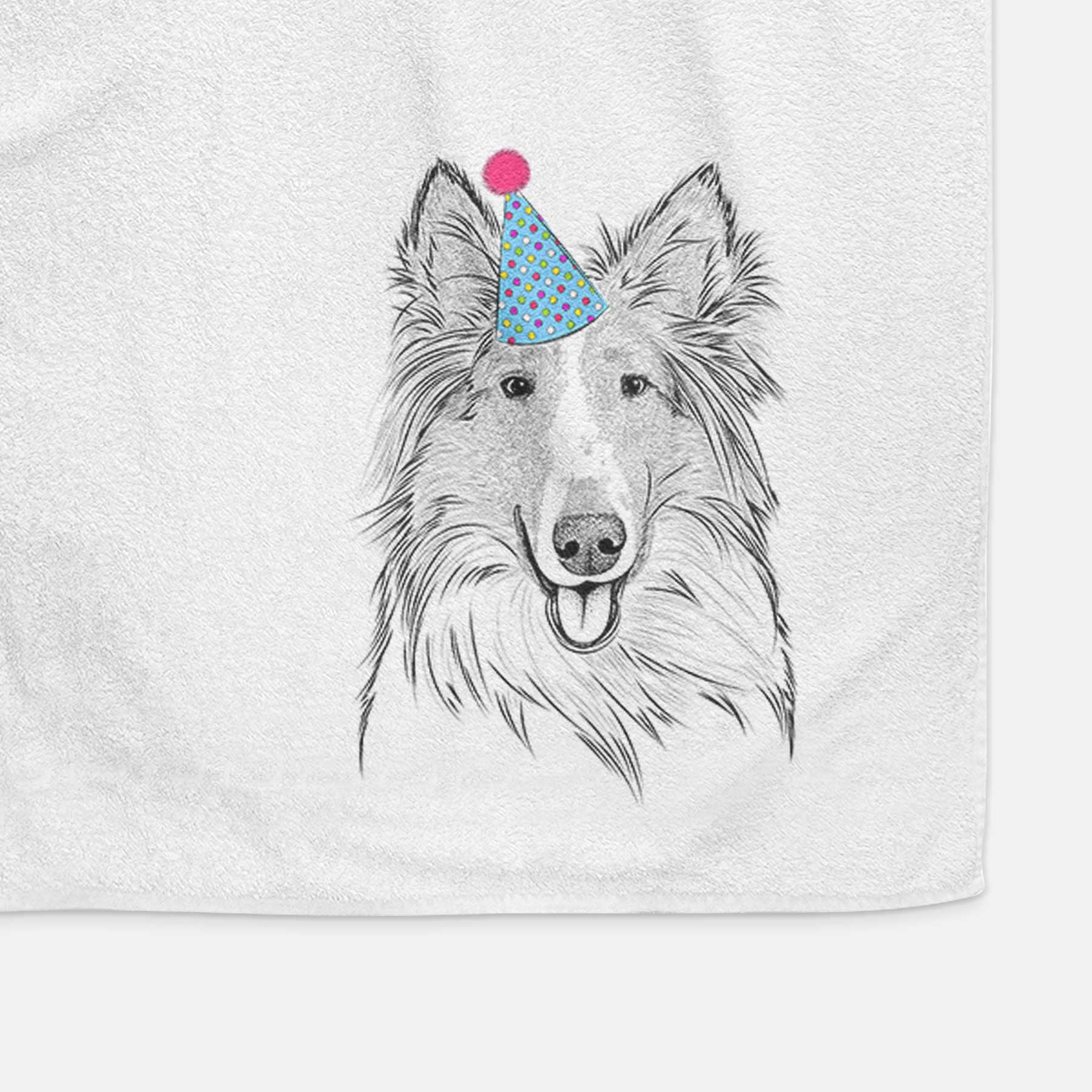 Conrad the Rough Collie Decorative Hand Towel