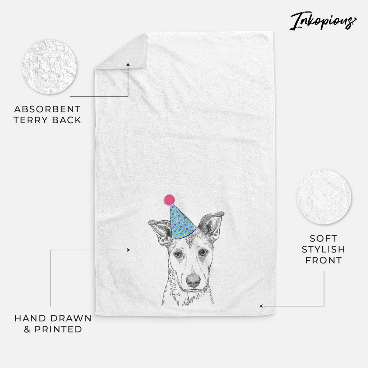 Coral the Mixed Breed Decorative Hand Towel