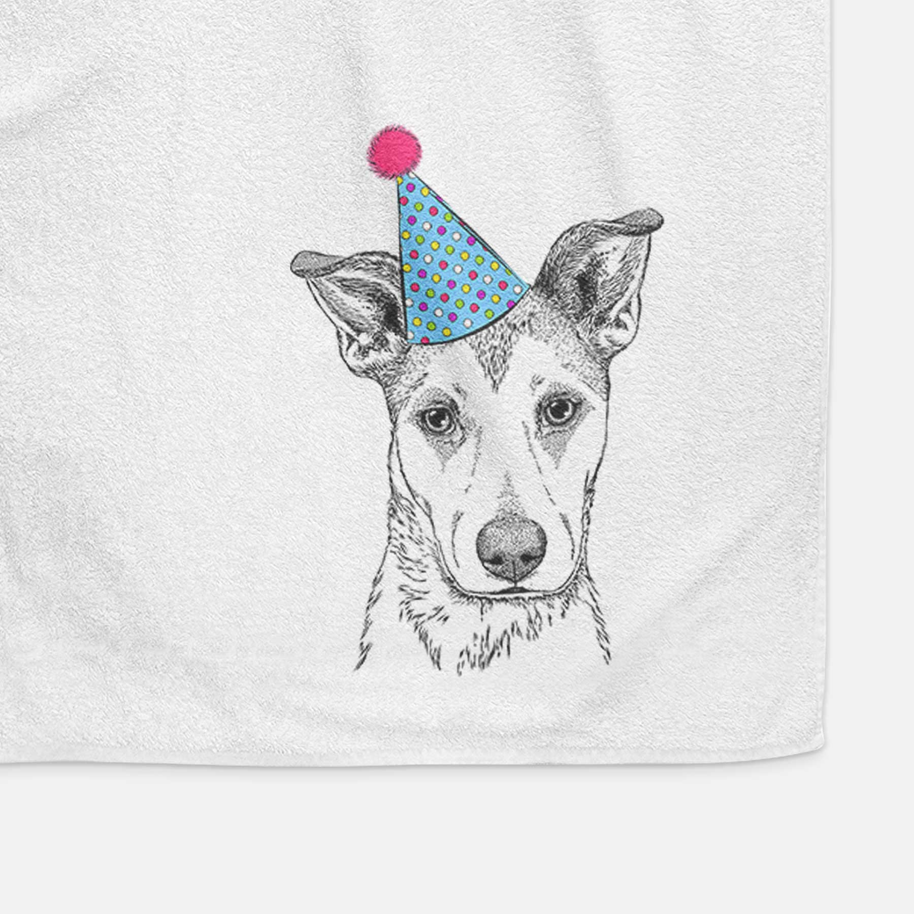 Coral the Mixed Breed Decorative Hand Towel