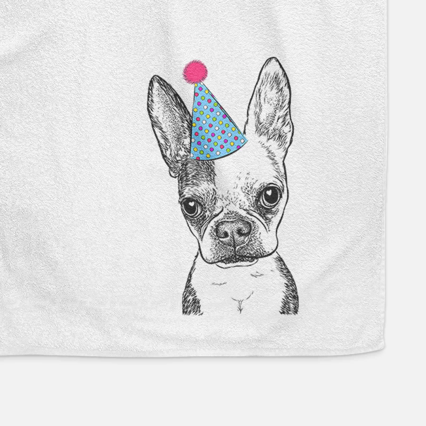 Daisy the Boston Terrier Decorative Hand Towel