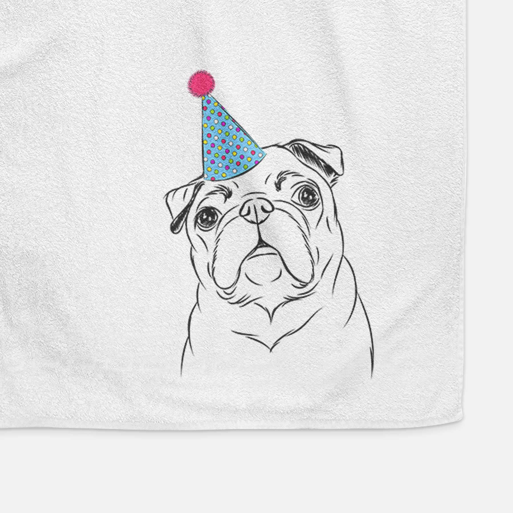 Darling Chloe the Pug Decorative Hand Towel