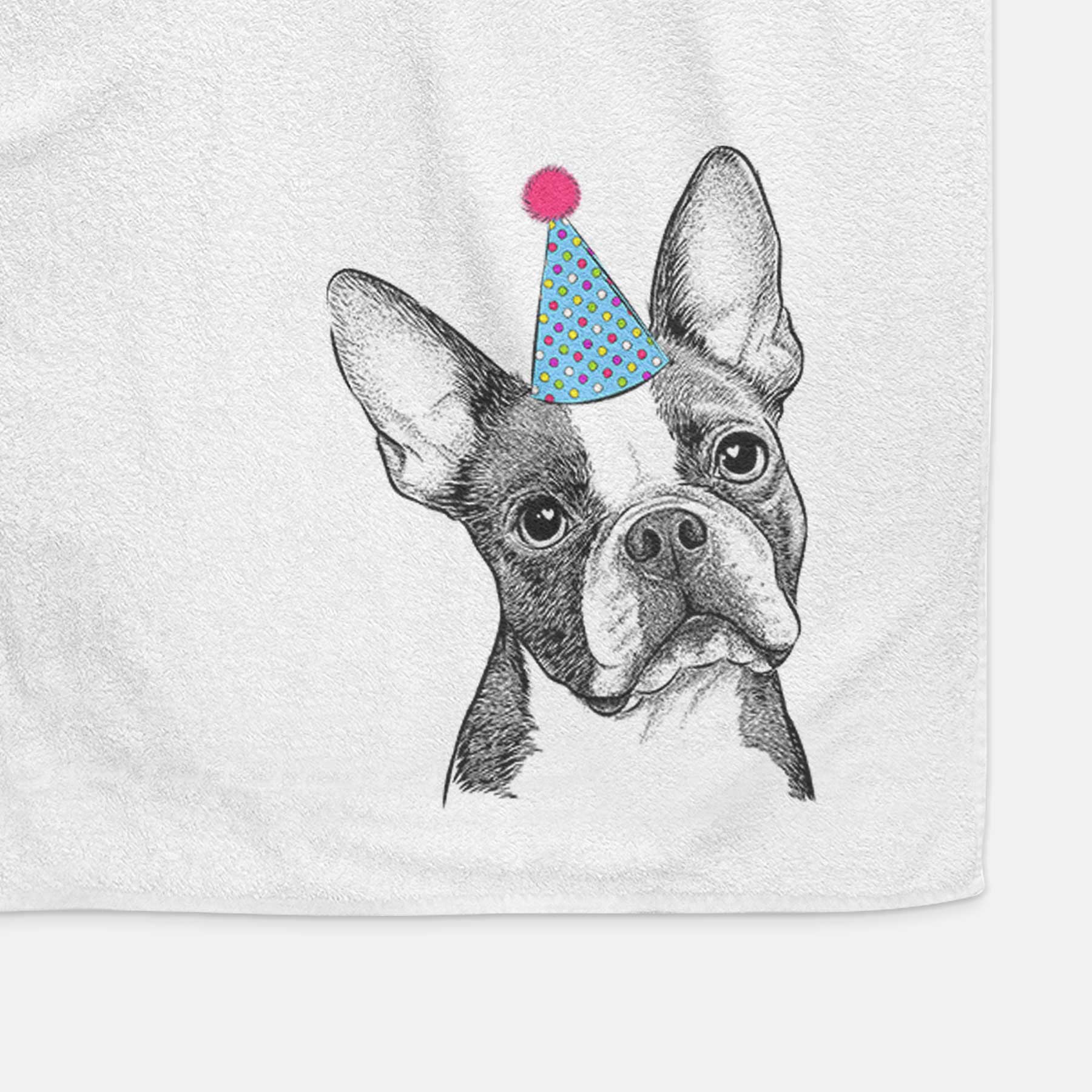 Dee Dee the Boston Terrier Decorative Hand Towel