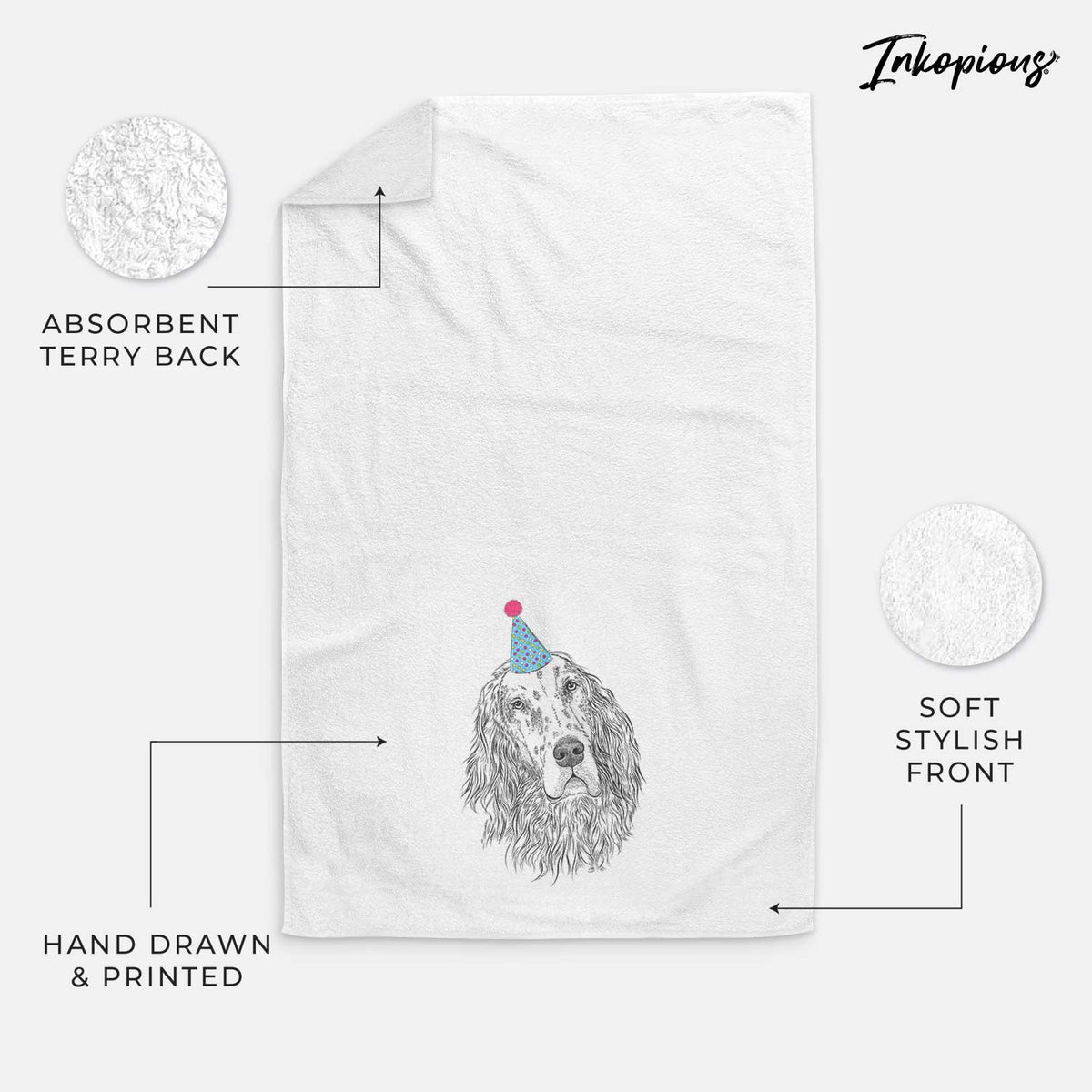 Dexter the English Setter Decorative Hand Towel