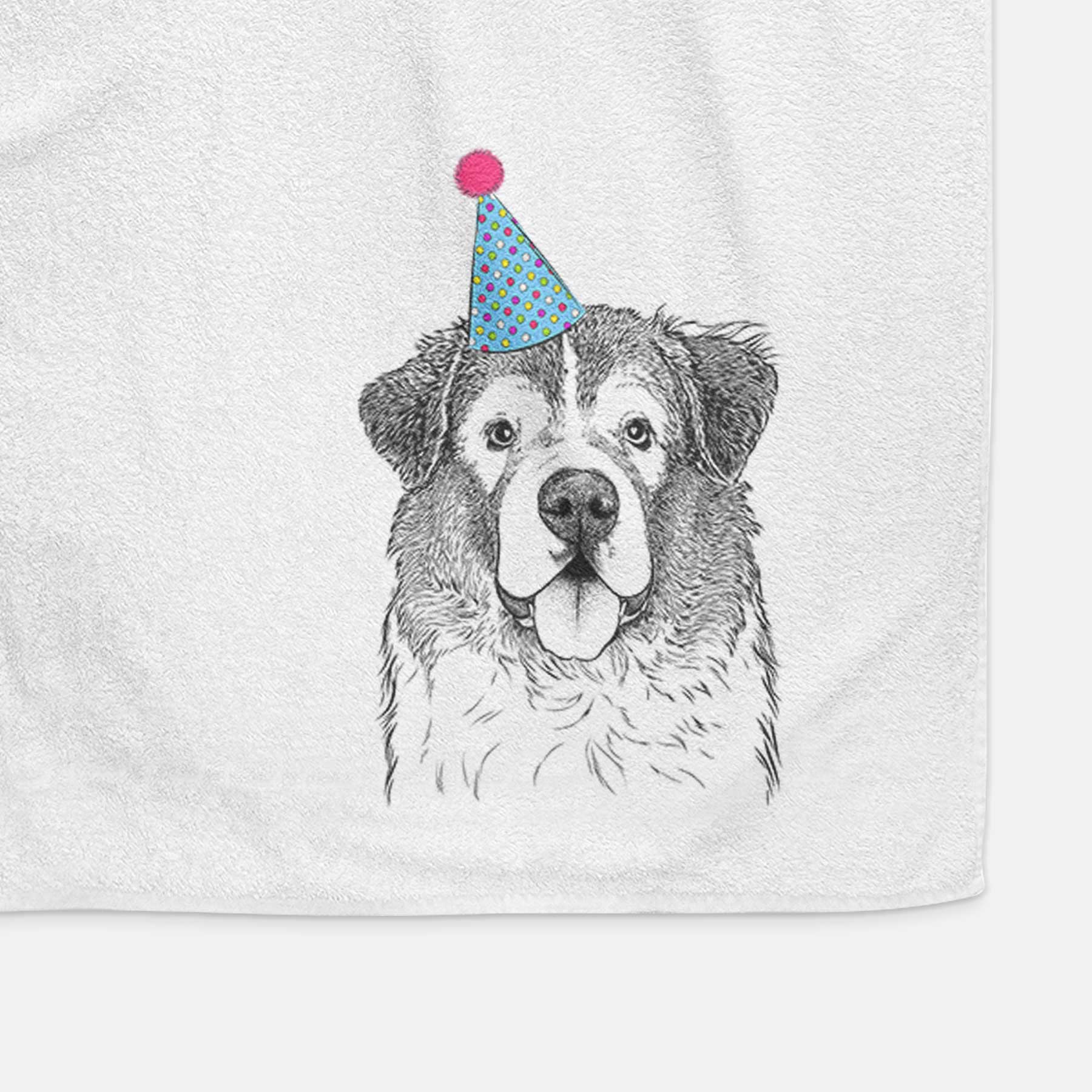 Dilly the Saint Bernard Decorative Hand Towel