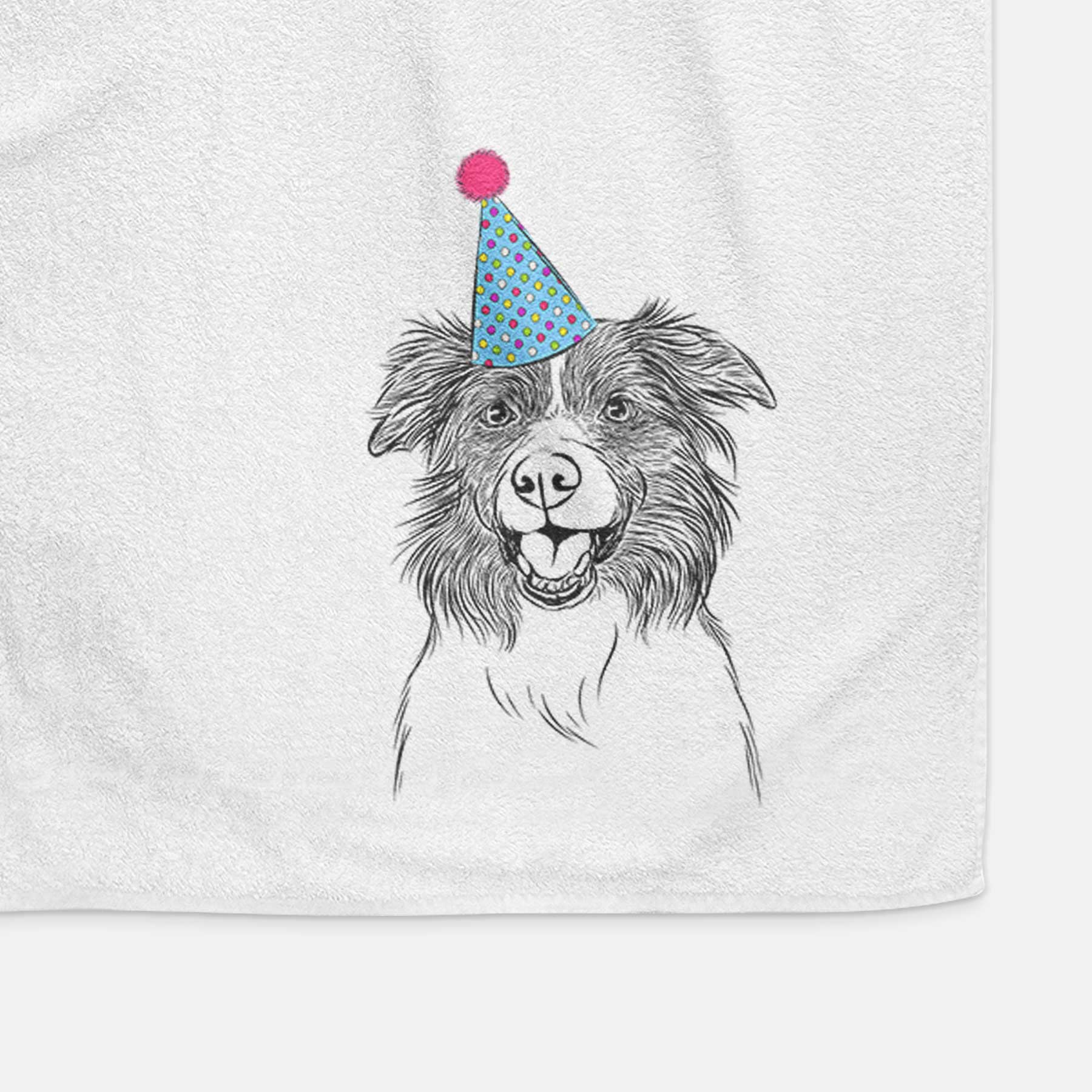 Dizzy the Border Collie Decorative Hand Towel