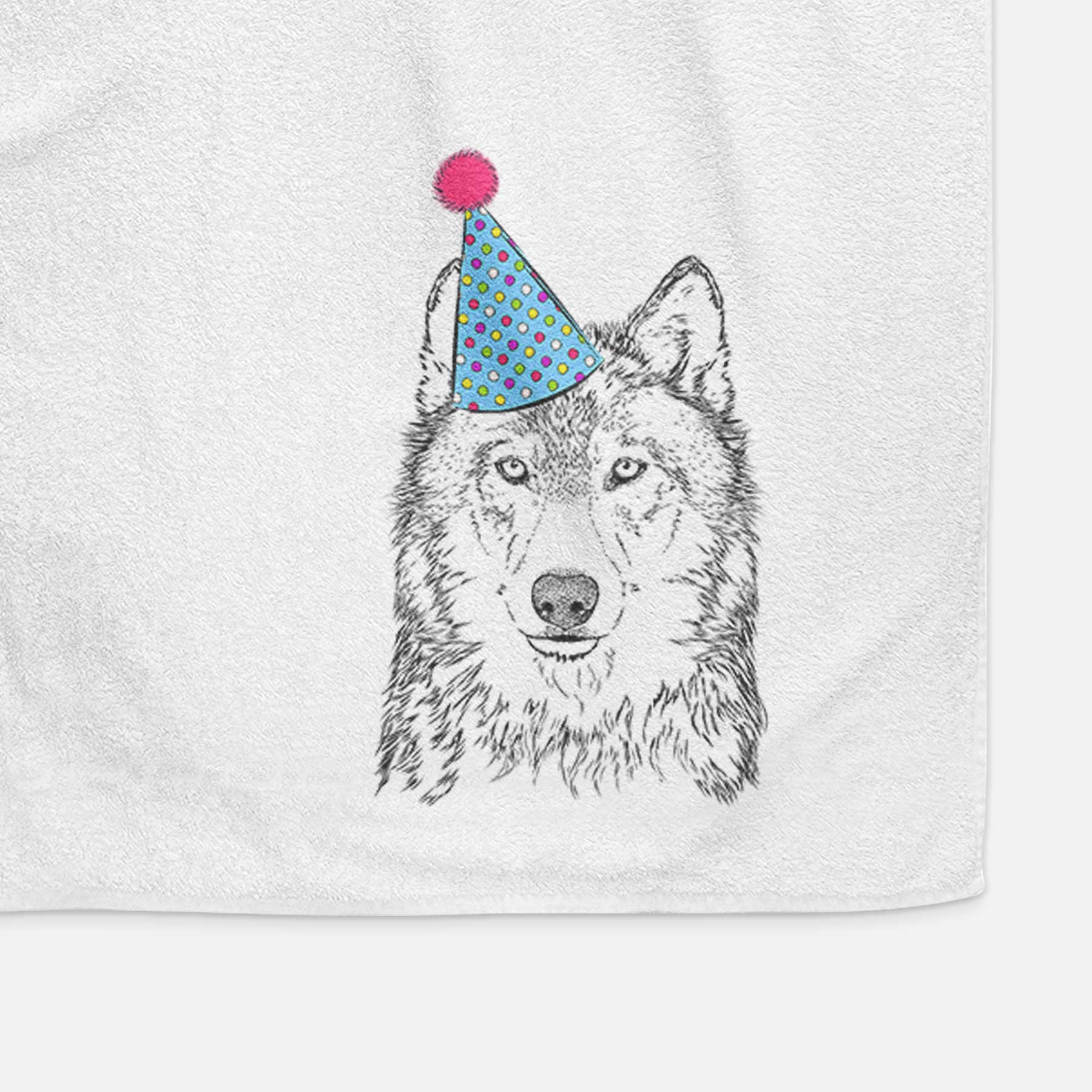 Django the Grey Wolf Decorative Hand Towel