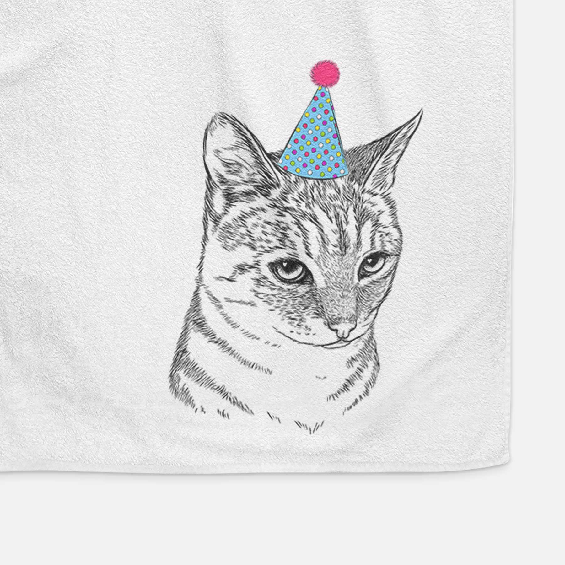 Dora the Tabby Cat Decorative Hand Towel