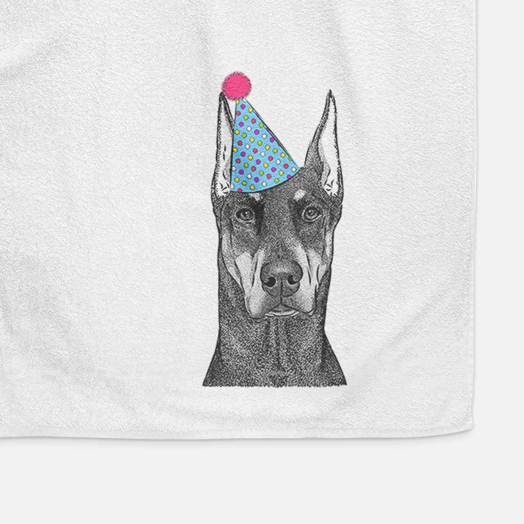 Drake the Doberman Pinscher Decorative Hand Towel