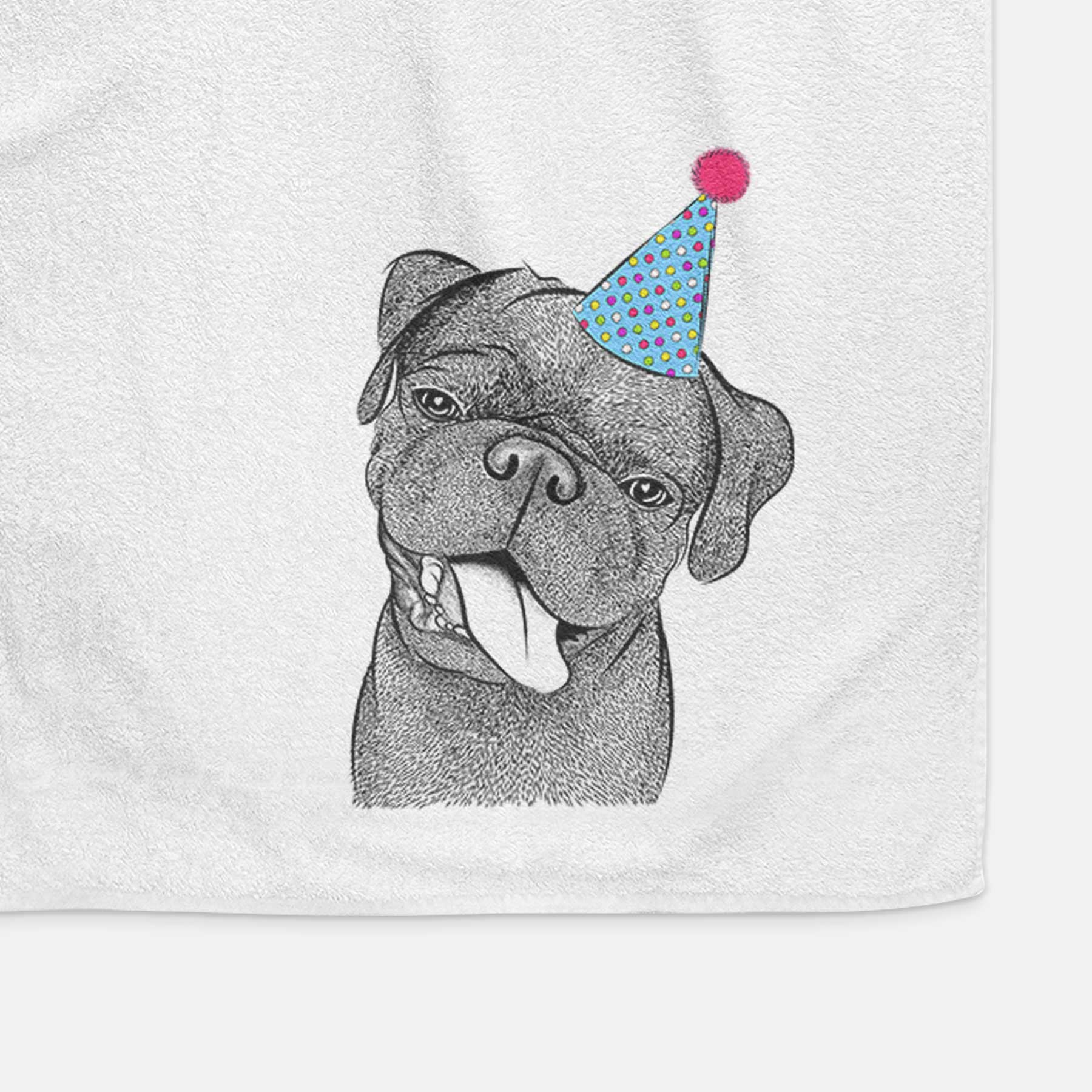 Dudley Danger the Pug Decorative Hand Towel