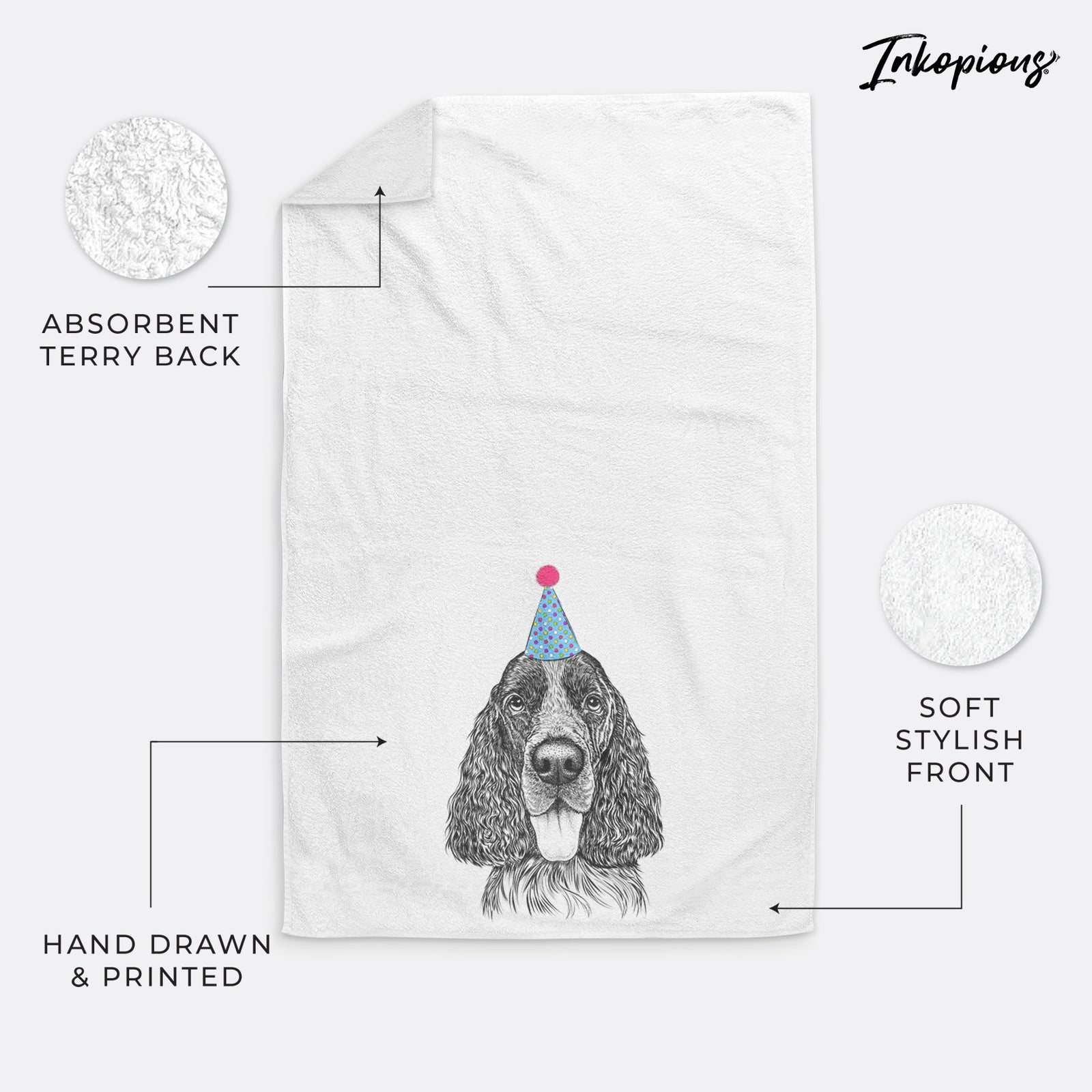 Duke the English Springer Spaniel Decorative Hand Towel