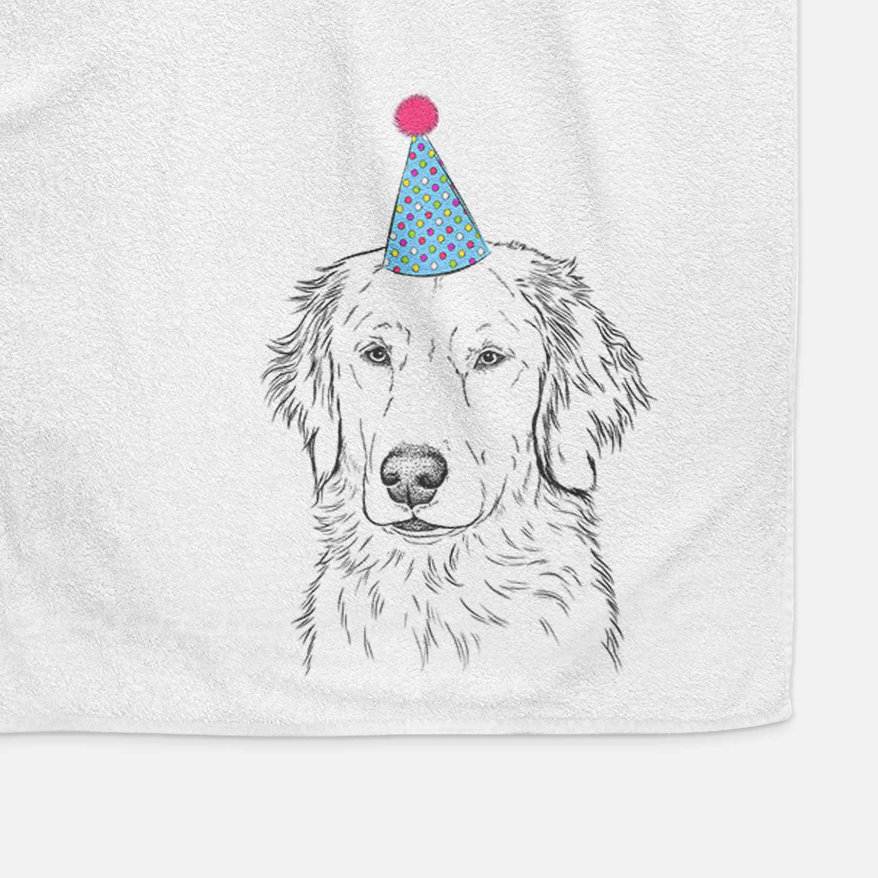 Eli the Golden Retriever Decorative Hand Towel