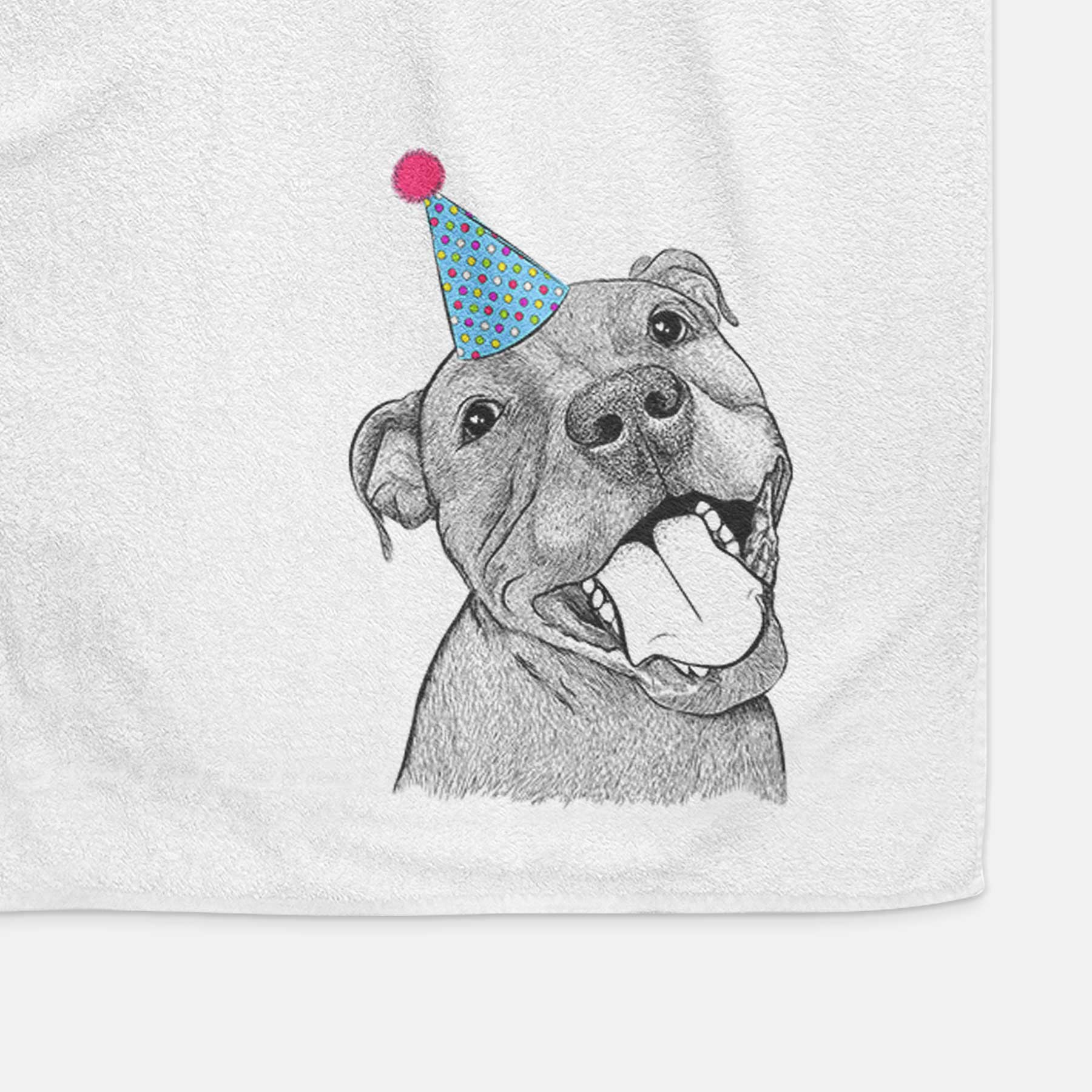 Eloise the Pitbull Mix Decorative Hand Towel