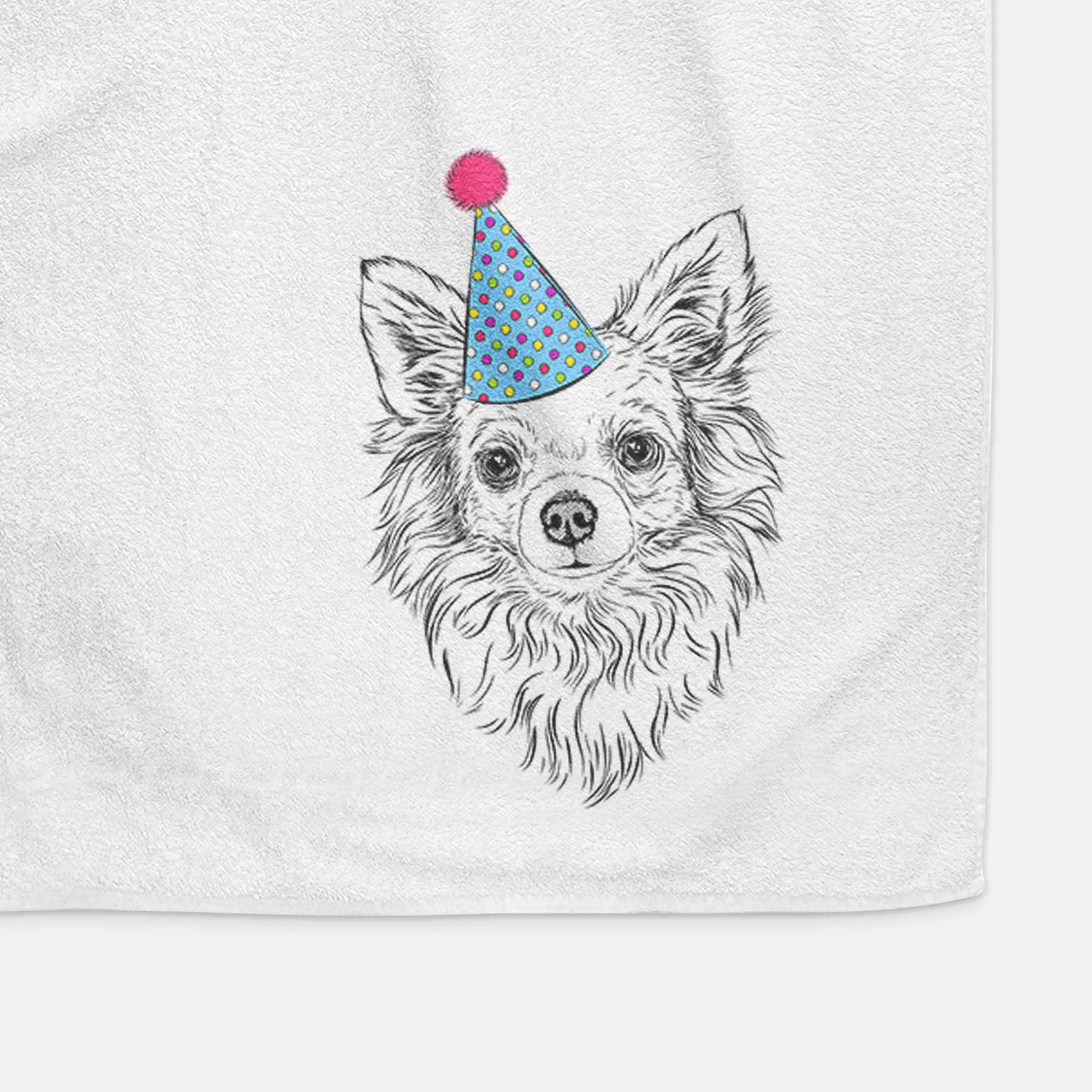 Emma the Longhaired Chihuahua Decorative Hand Towel