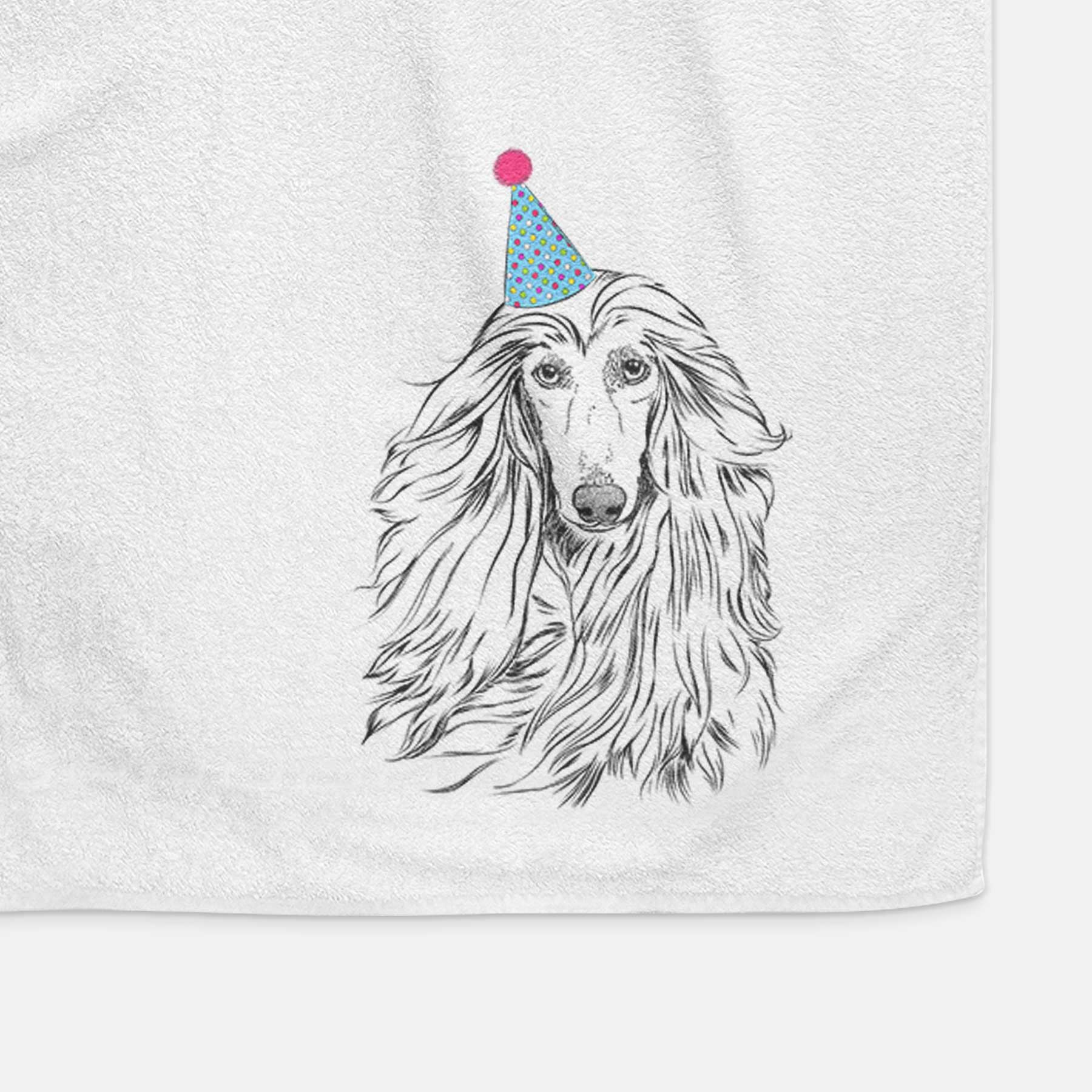 Fabio the Afghan Hound Decorative Hand Towel