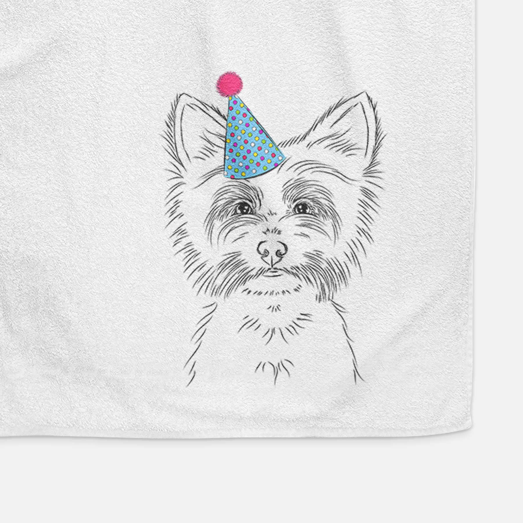 Farva the Yorkshire Terrier Decorative Hand Towel