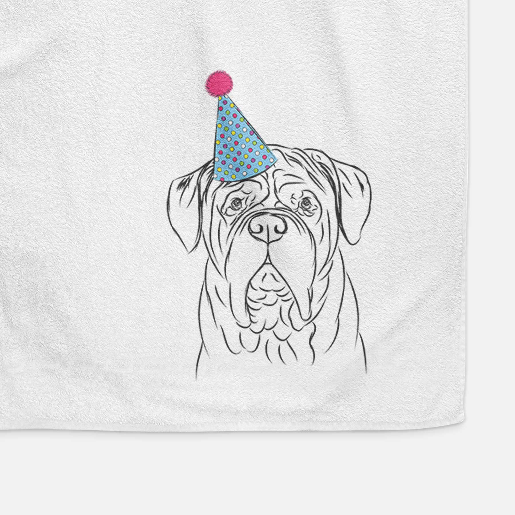 Felix the Dogue de Bordeaux Decorative Hand Towel