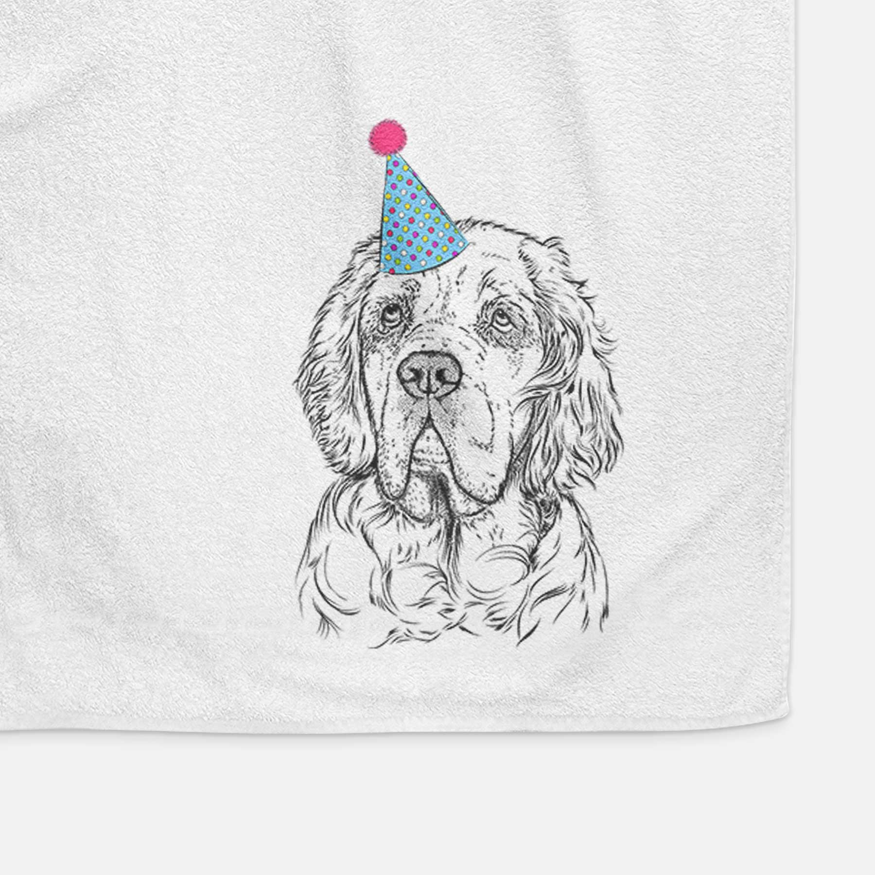 Gary the Clumber Spaniel Decorative Hand Towel