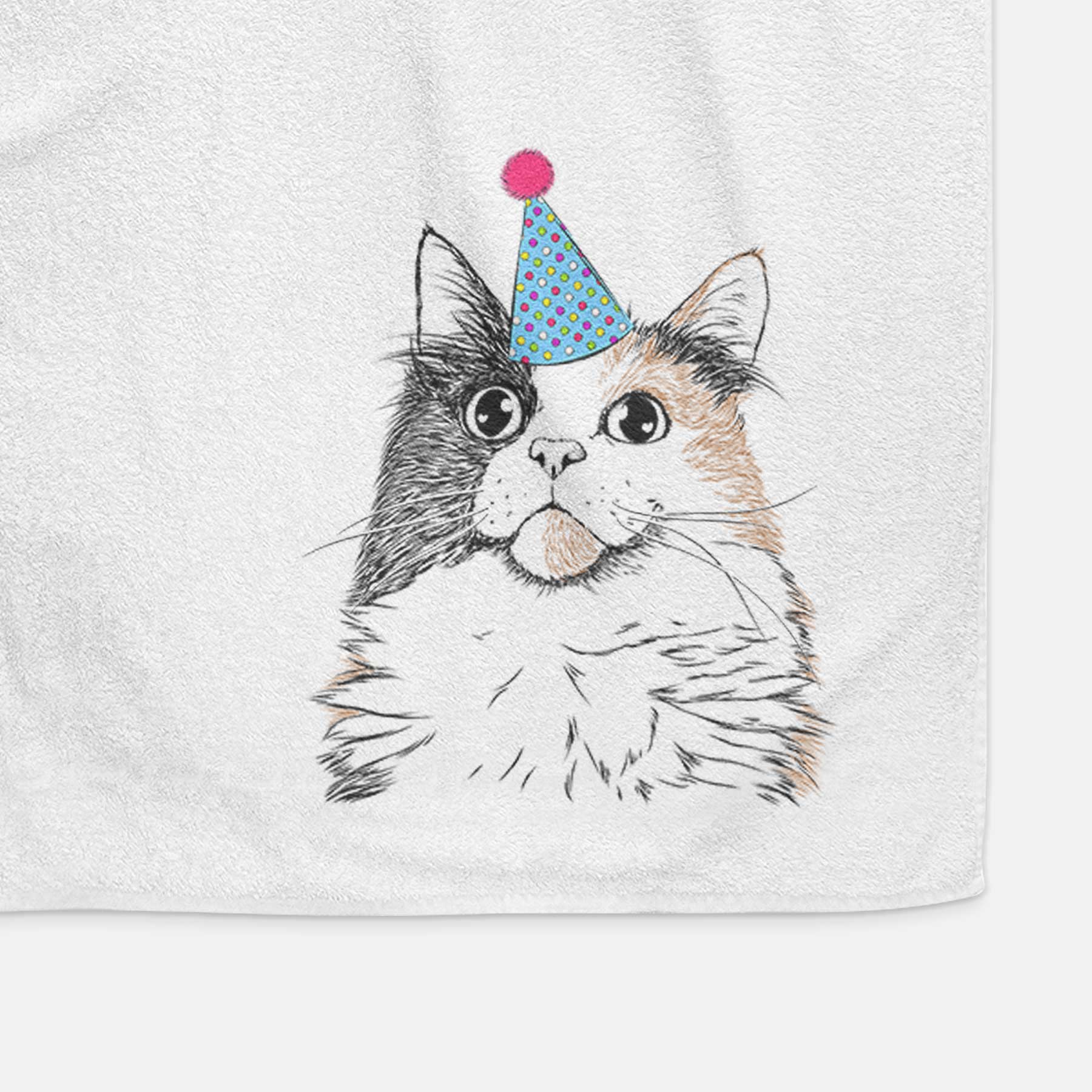 Greta the Calico Cat Decorative Hand Towel