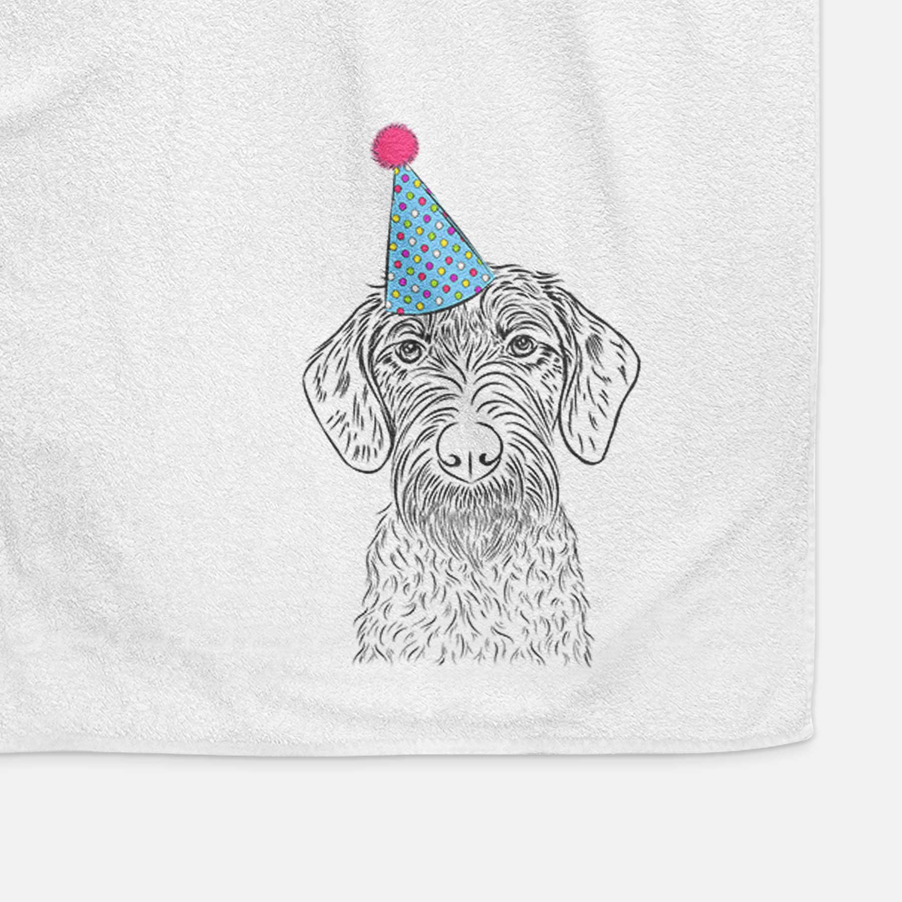 Gus the German Wirehaired Pointer Decorative Hand Towel