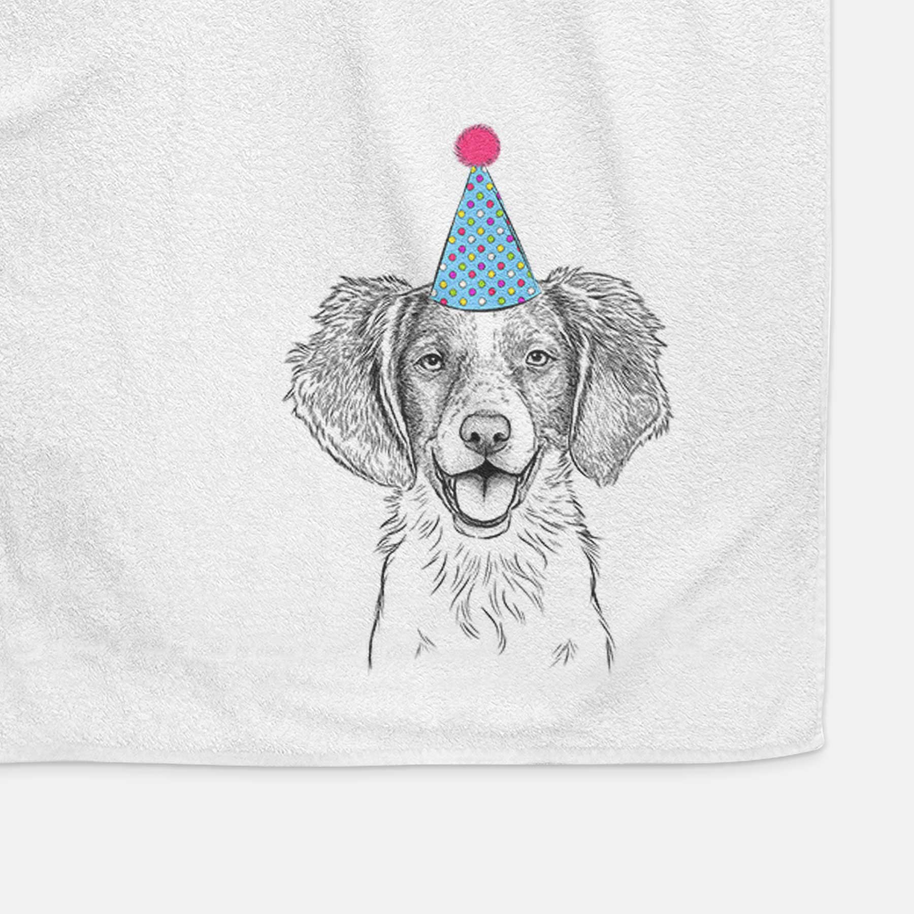 Happy Holly the Brittany Spaniel Decorative Hand Towel