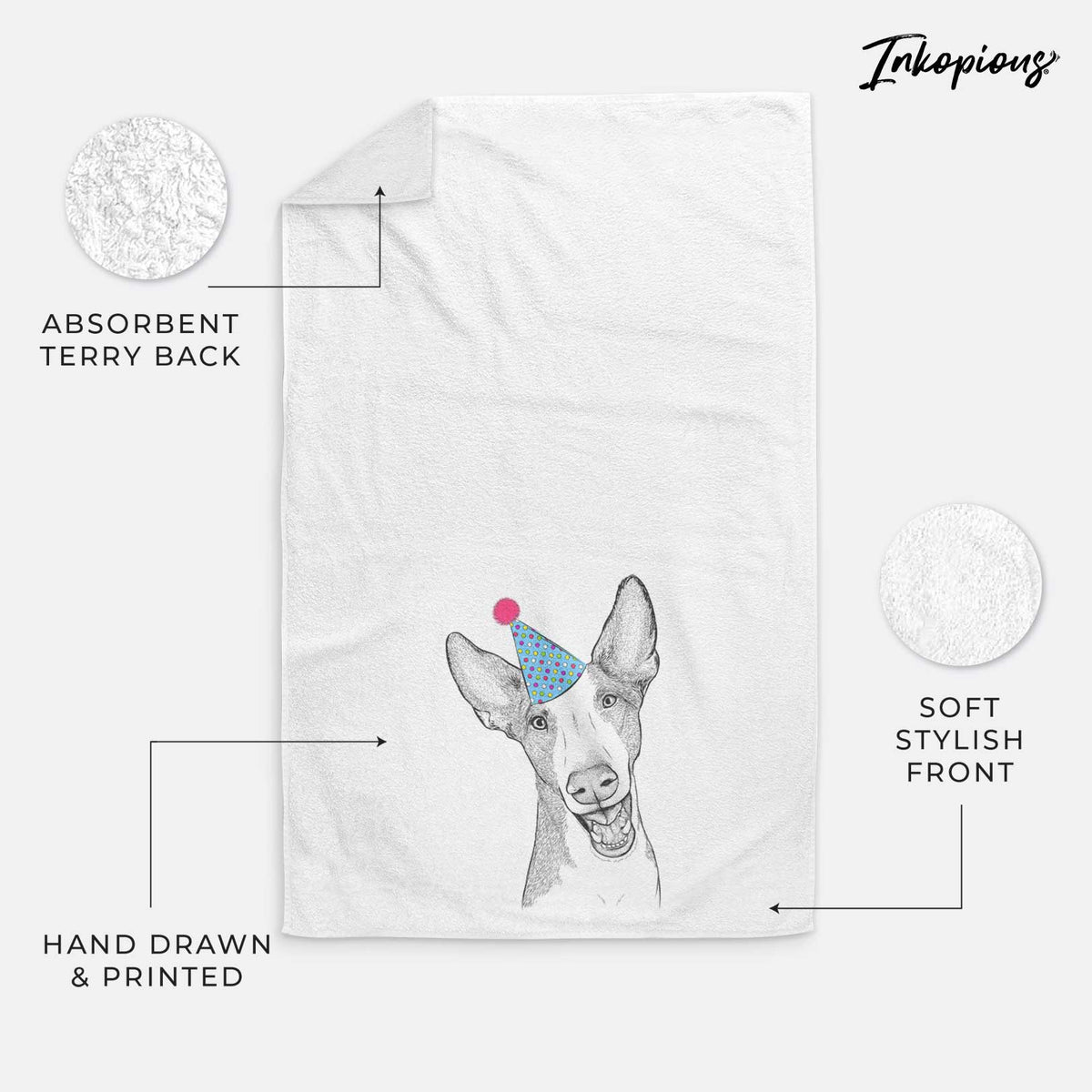 Havok the Ibizan Hound Decorative Hand Towel