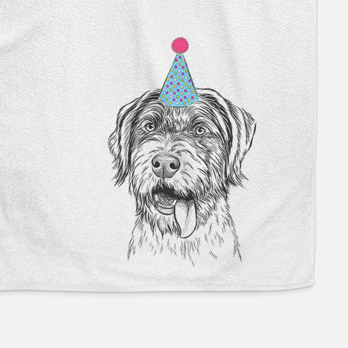 Hazel the German Wirehaired Pointer Mix Decorative Hand Towel