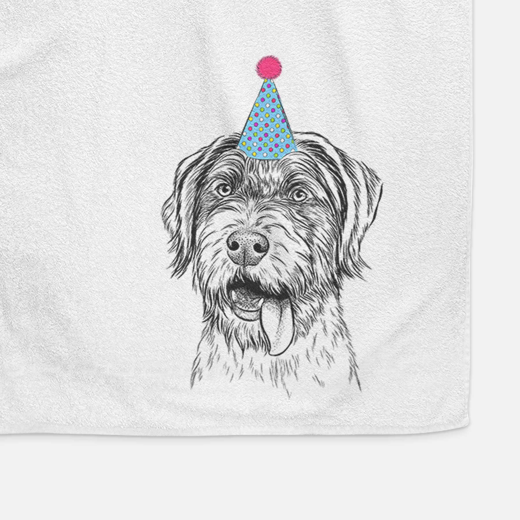 Hazel the German Wirehaired Pointer Mix Decorative Hand Towel