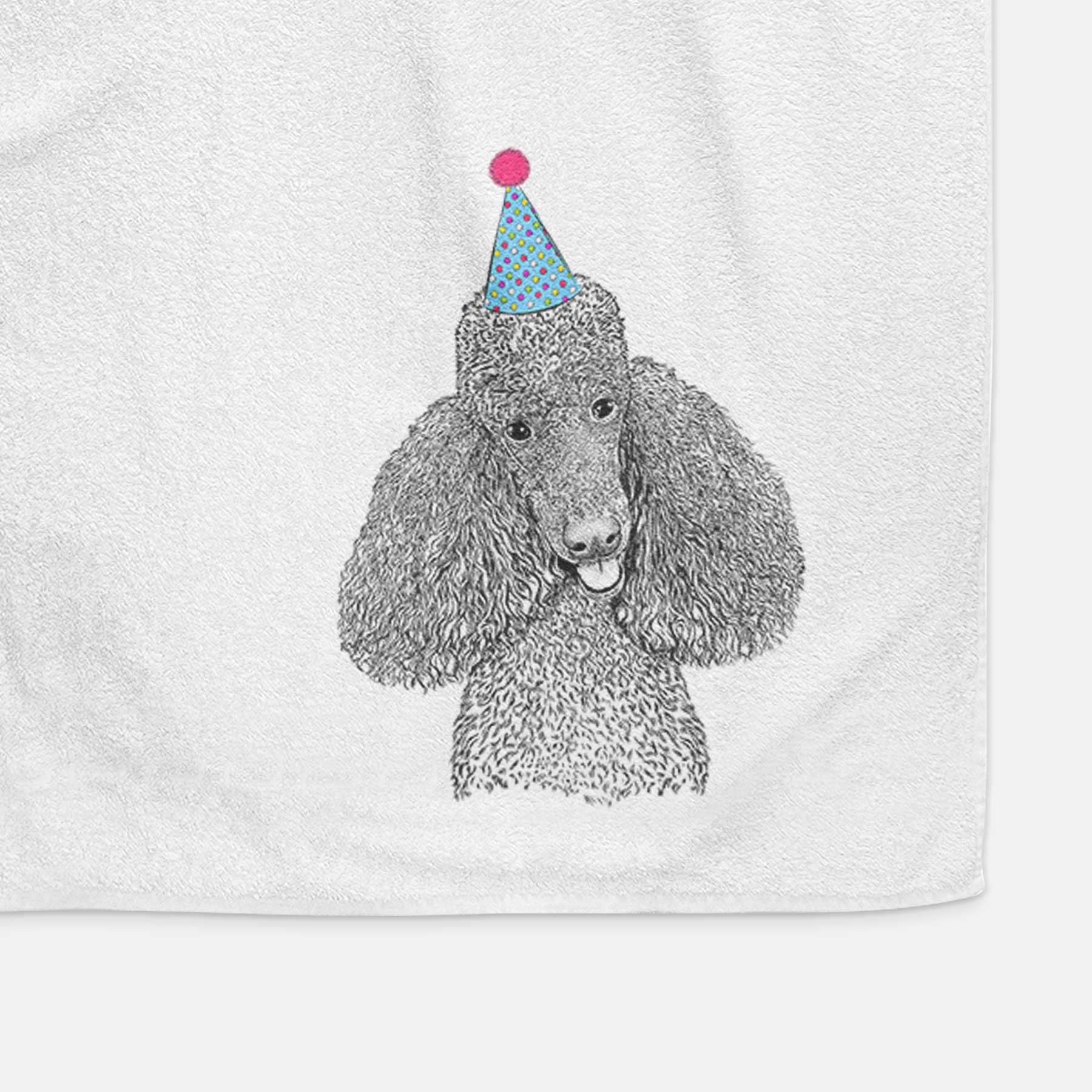 Henry the Standard Poodle Decorative Hand Towel