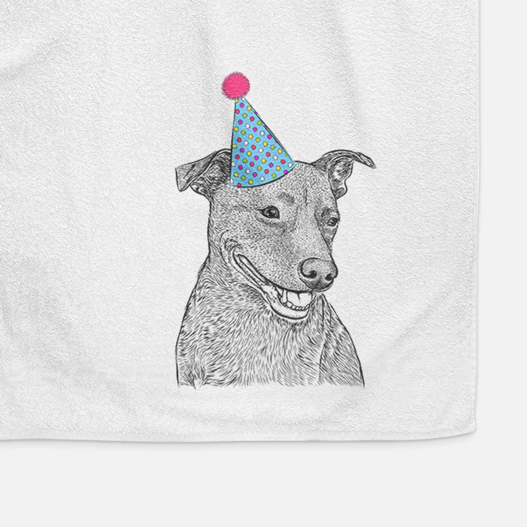 Honey the Lab Pit Mix Decorative Hand Towel