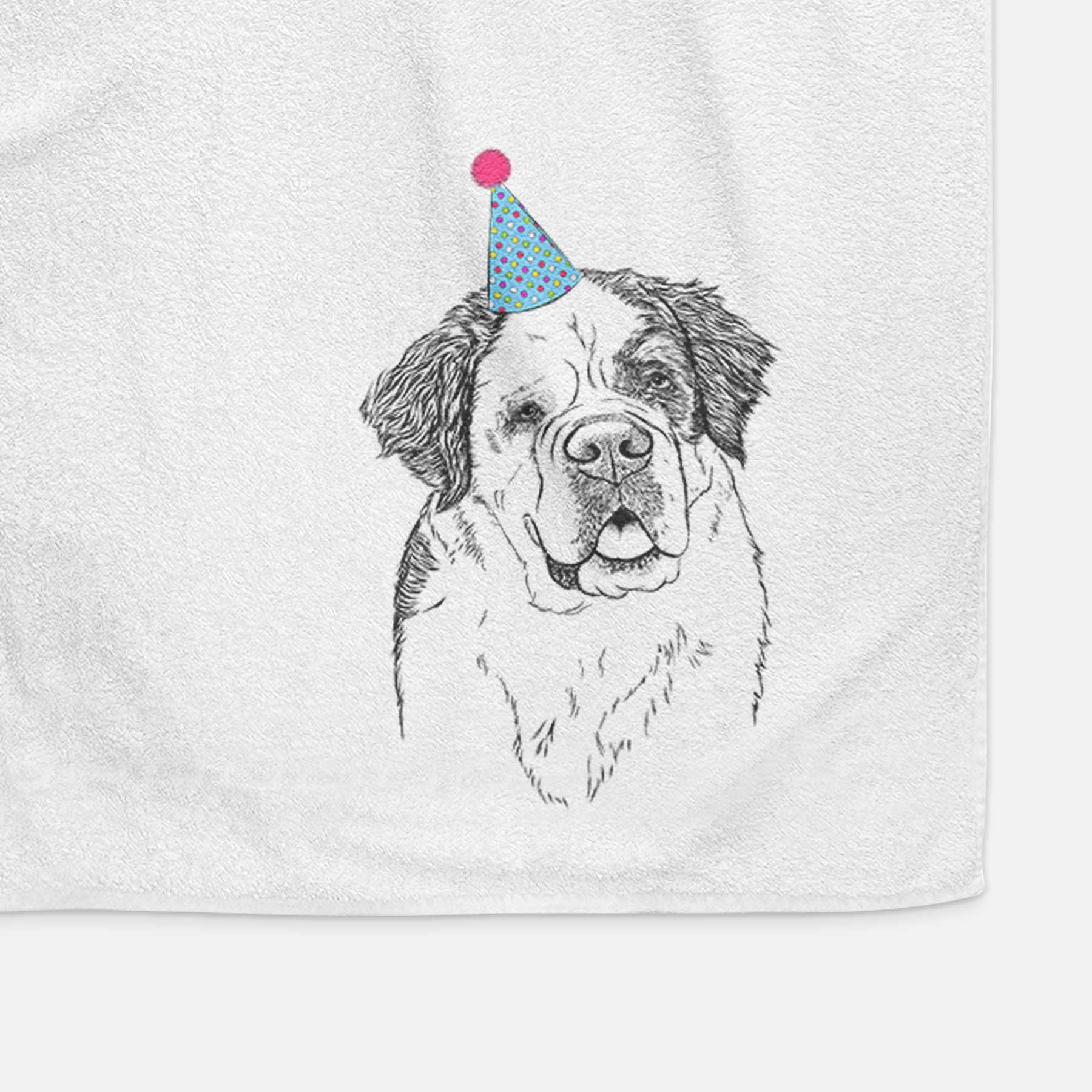 Hook the Saint Bernard Decorative Hand Towel