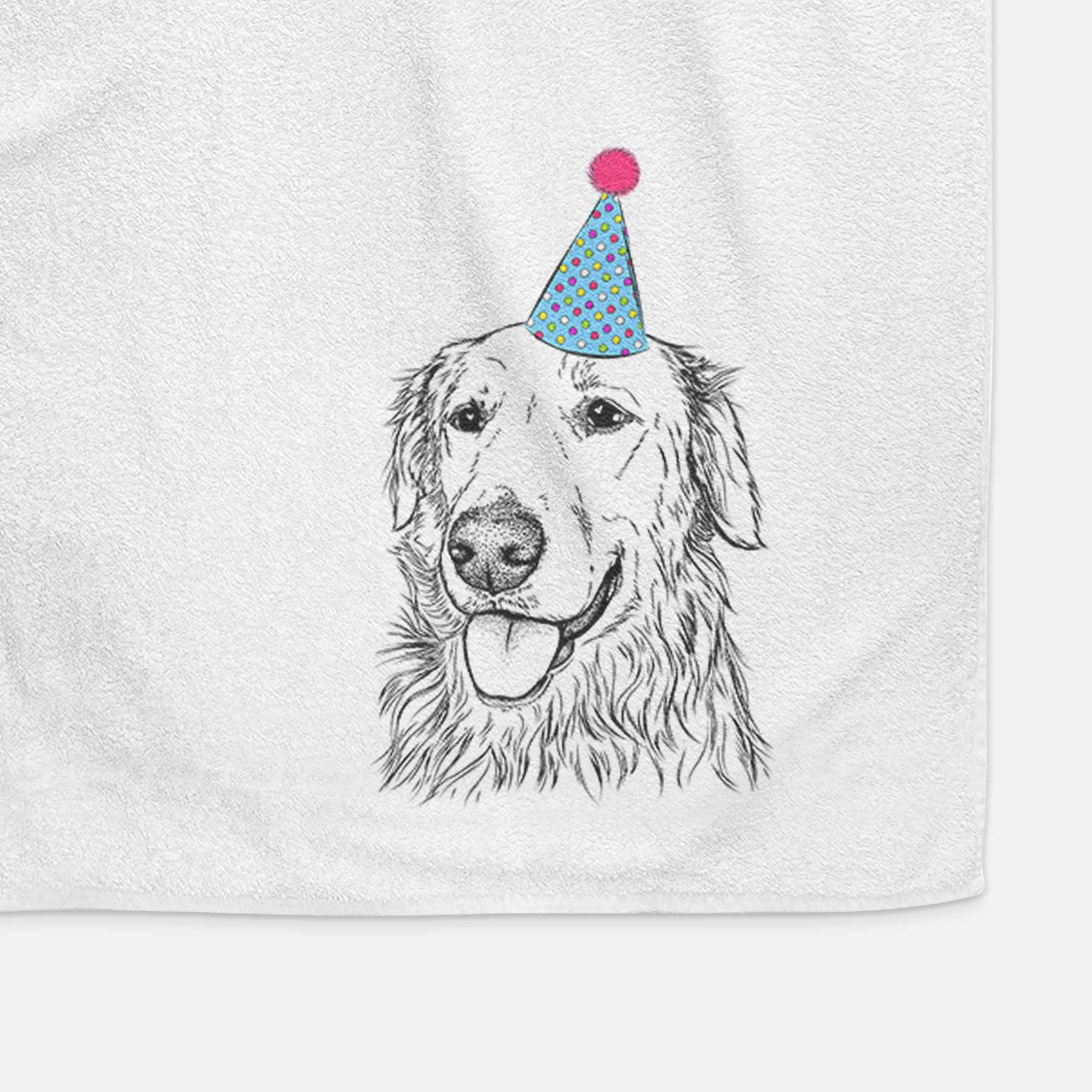 Hopper the Golden Retriever Decorative Hand Towel