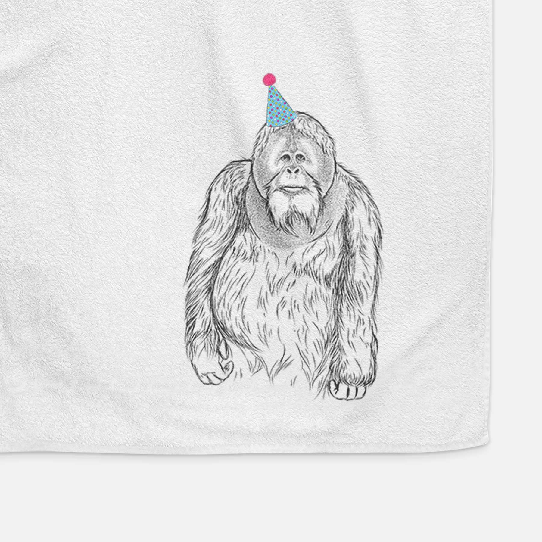 Horace the Male Orangutan Decorative Hand Towel