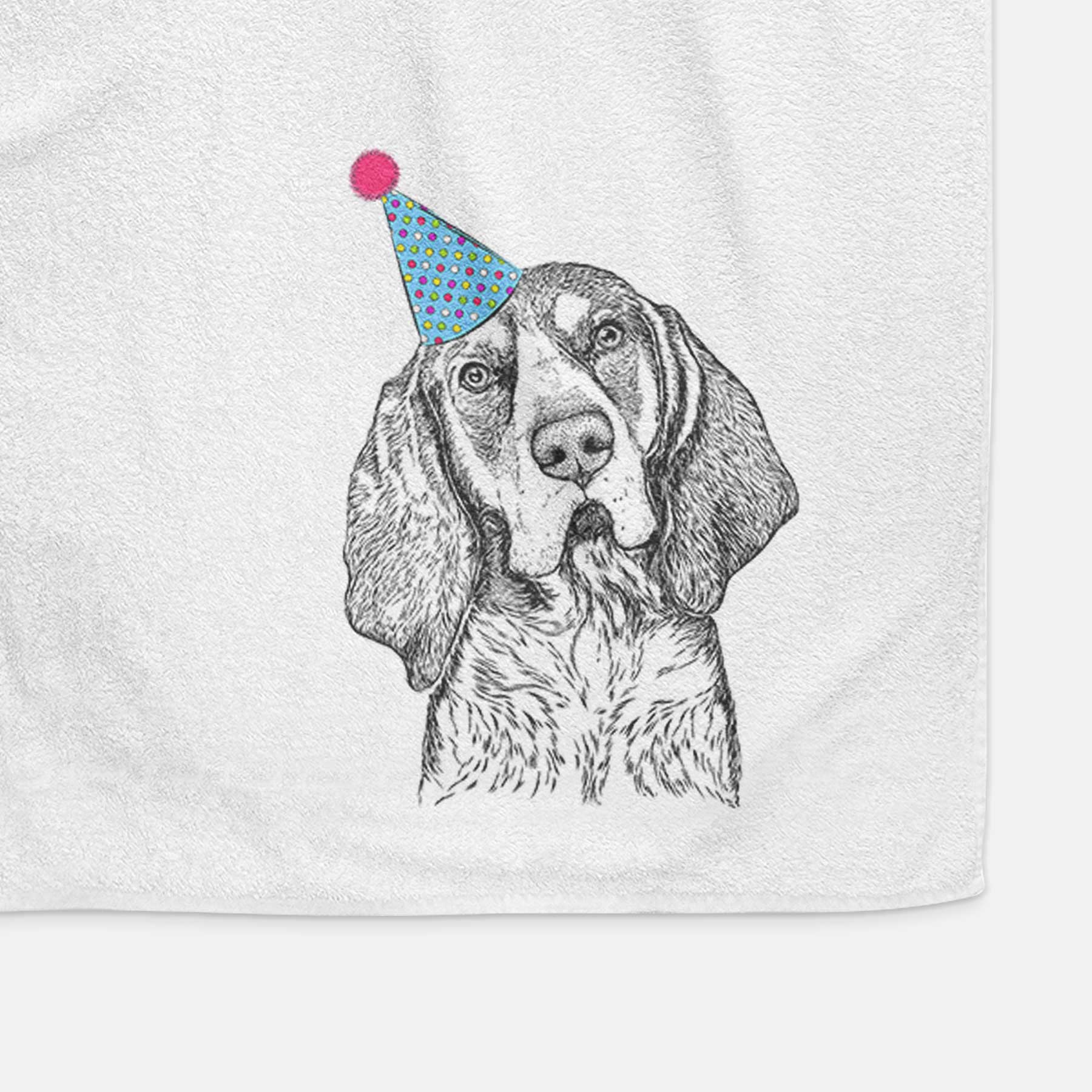 Huck the Bluetick Coonhound Decorative Hand Towel