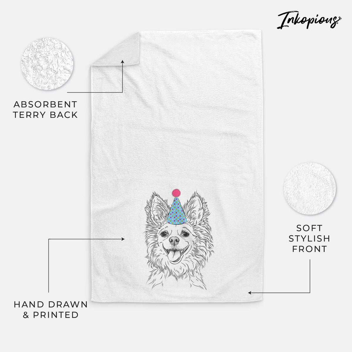 Jasper the Pomchi Decorative Hand Towel