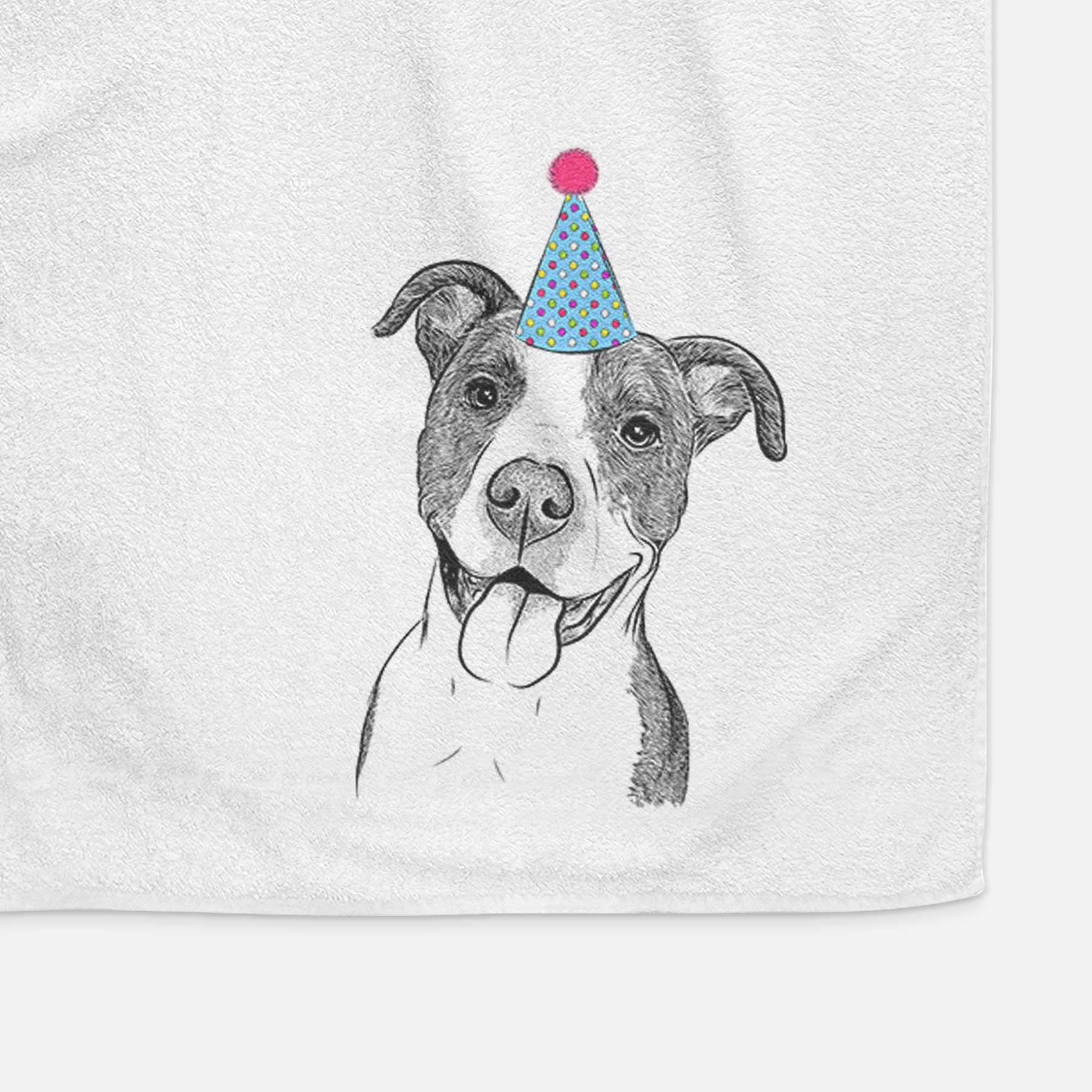 Jax the American Pitbull Terrier Mix Decorative Hand Towel