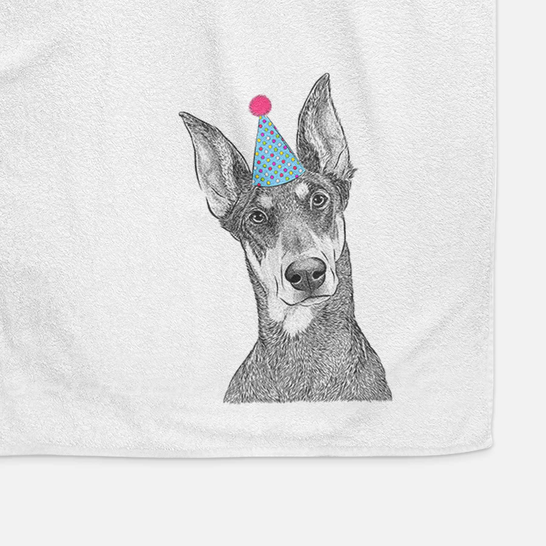 Jenna the Doberman Pinscher Decorative Hand Towel