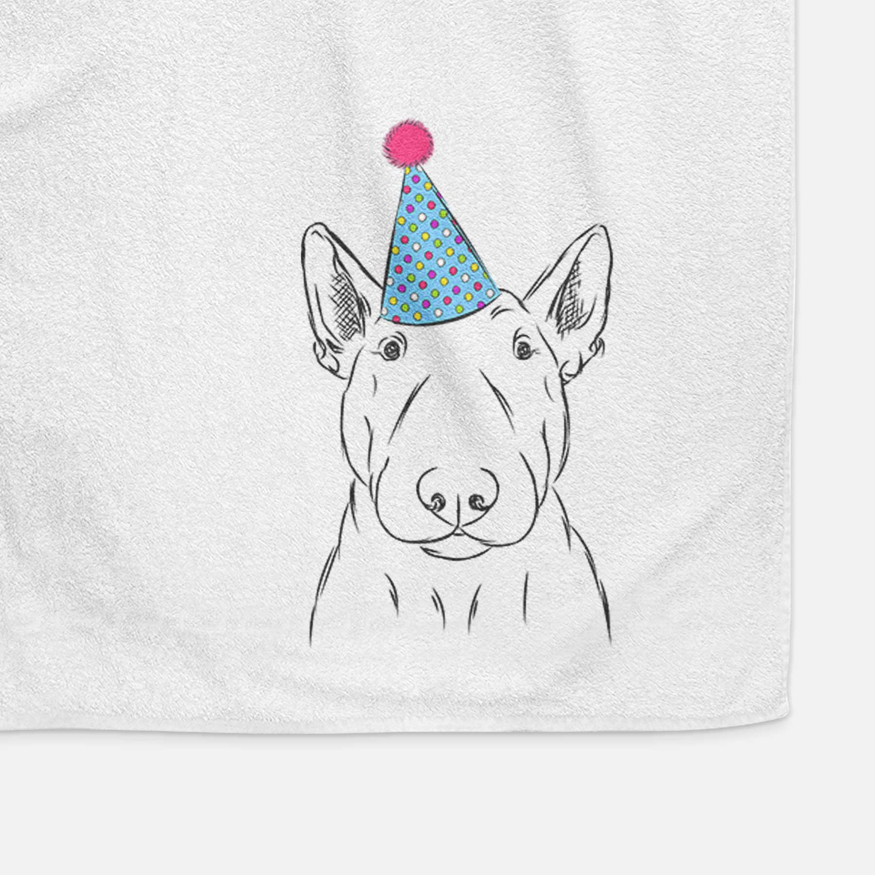 Jett the Bull Terrier Decorative Hand Towel