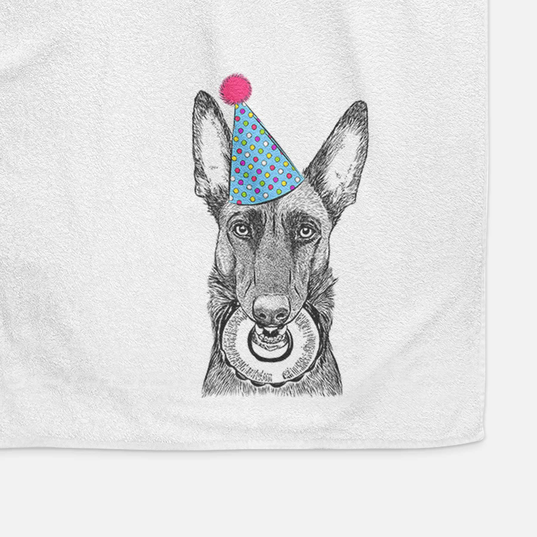 Juno the Belgian Malinois Decorative Hand Towel