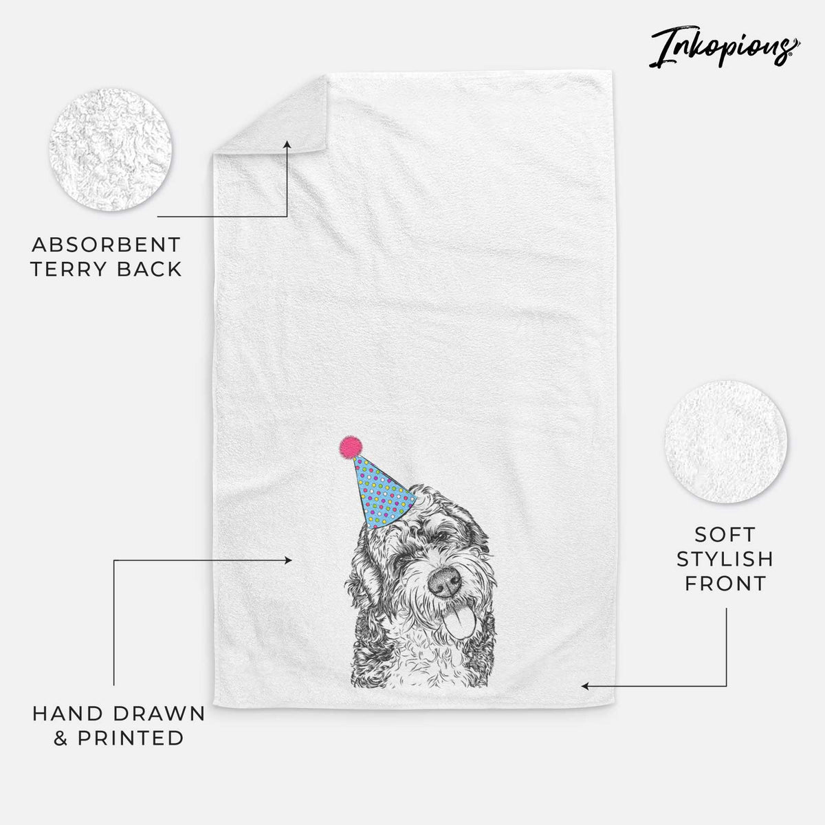 Kaci the Bernedoodle Decorative Hand Towel