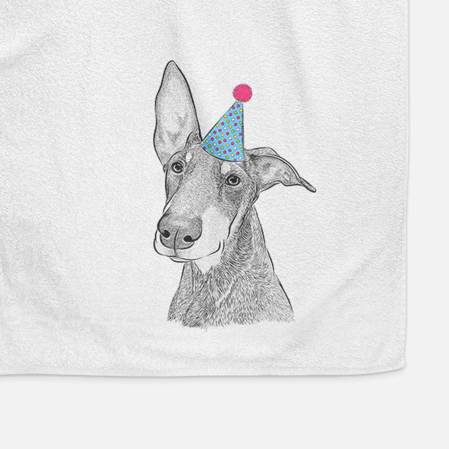 Kain the Doberman Pinscher Decorative Hand Towel