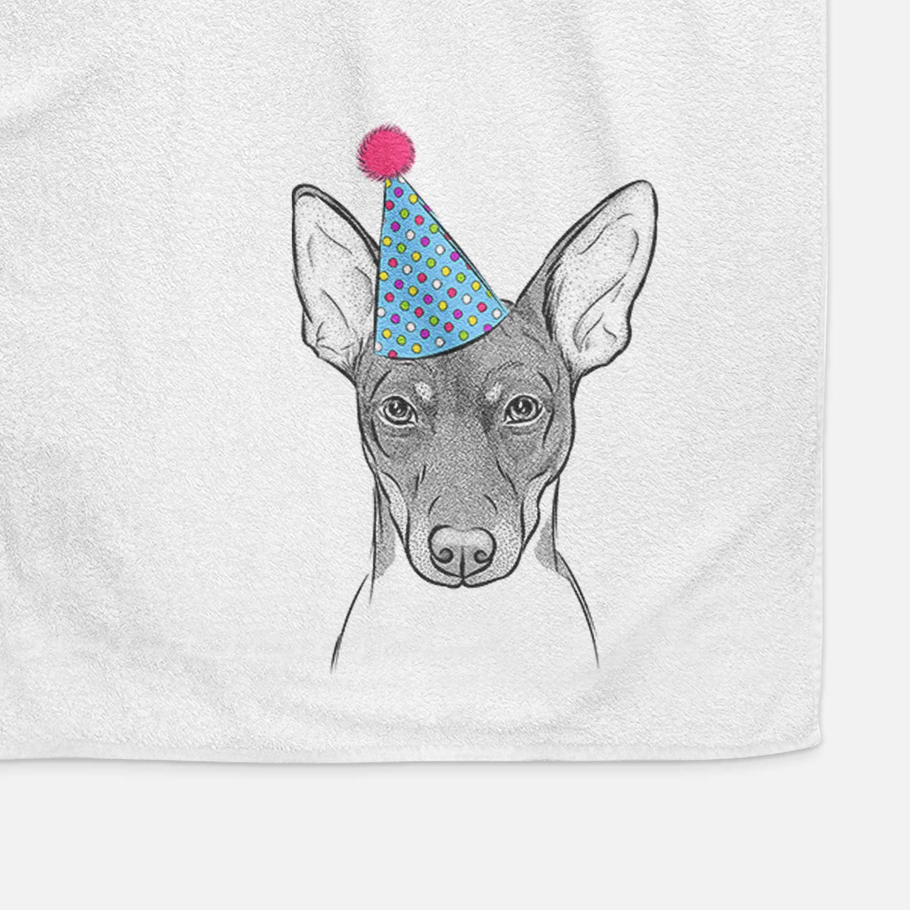 Knox the Rat Terrier Decorative Hand Towel