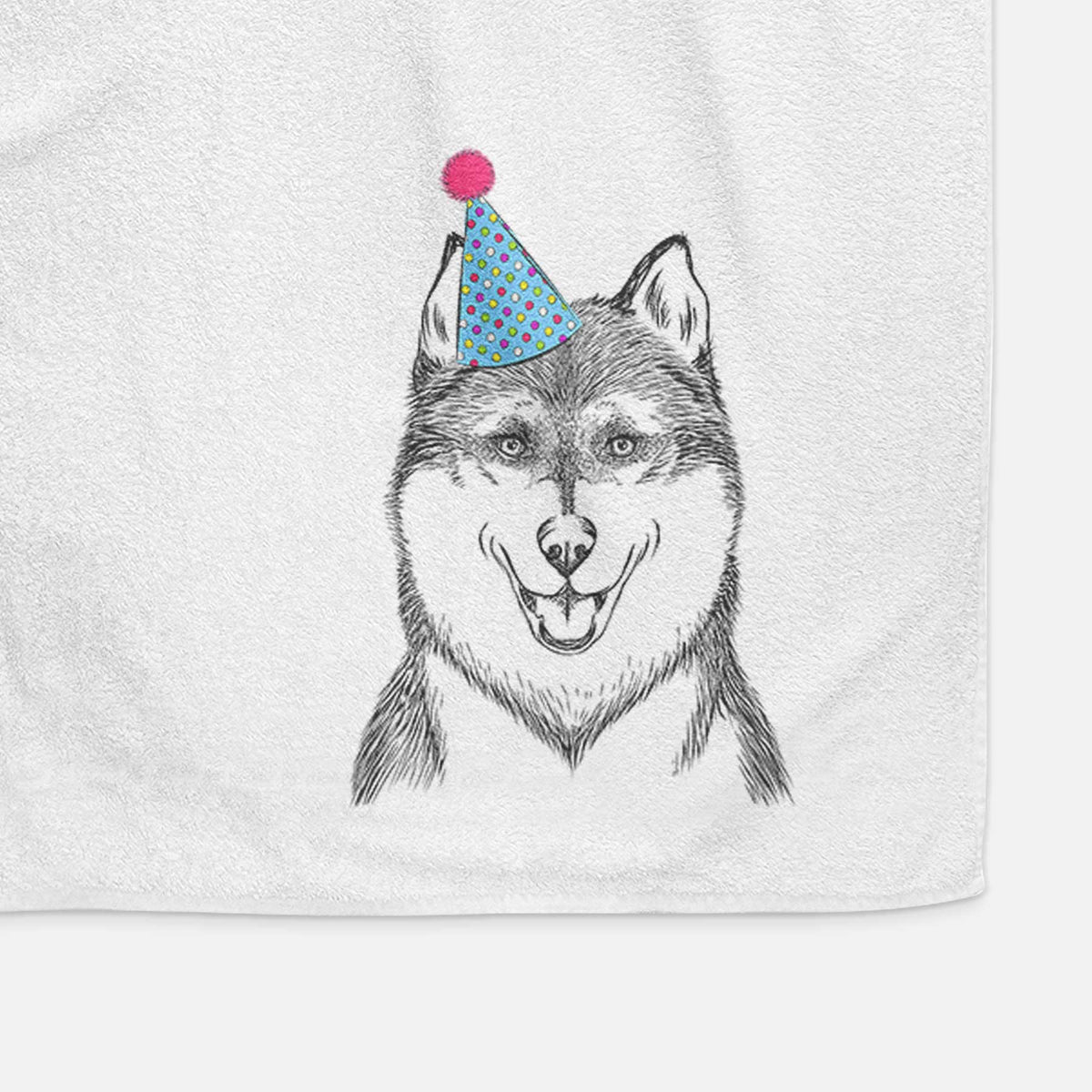 Koda the Siberian Husky Decorative Hand Towel
