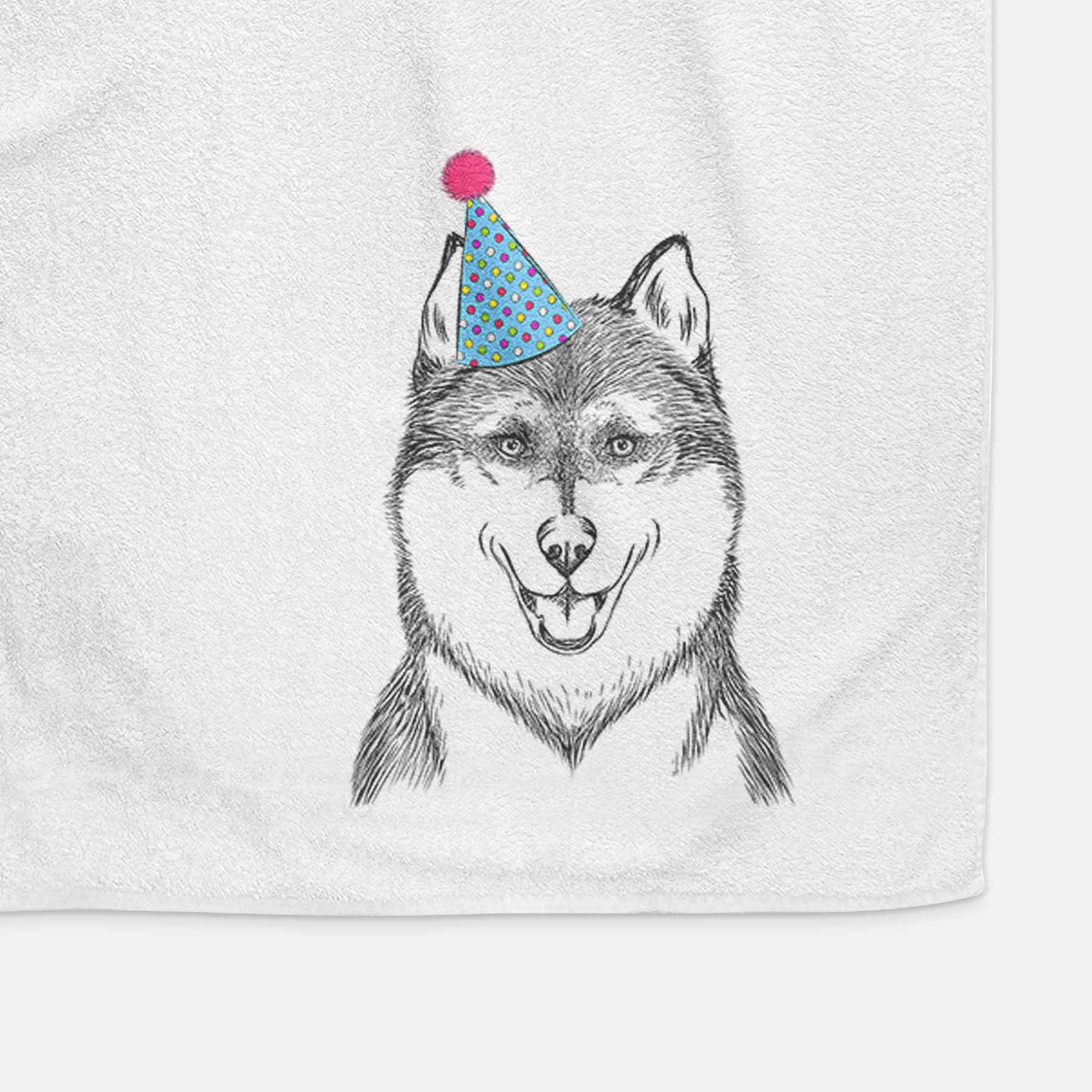 Koda the Siberian Husky Decorative Hand Towel