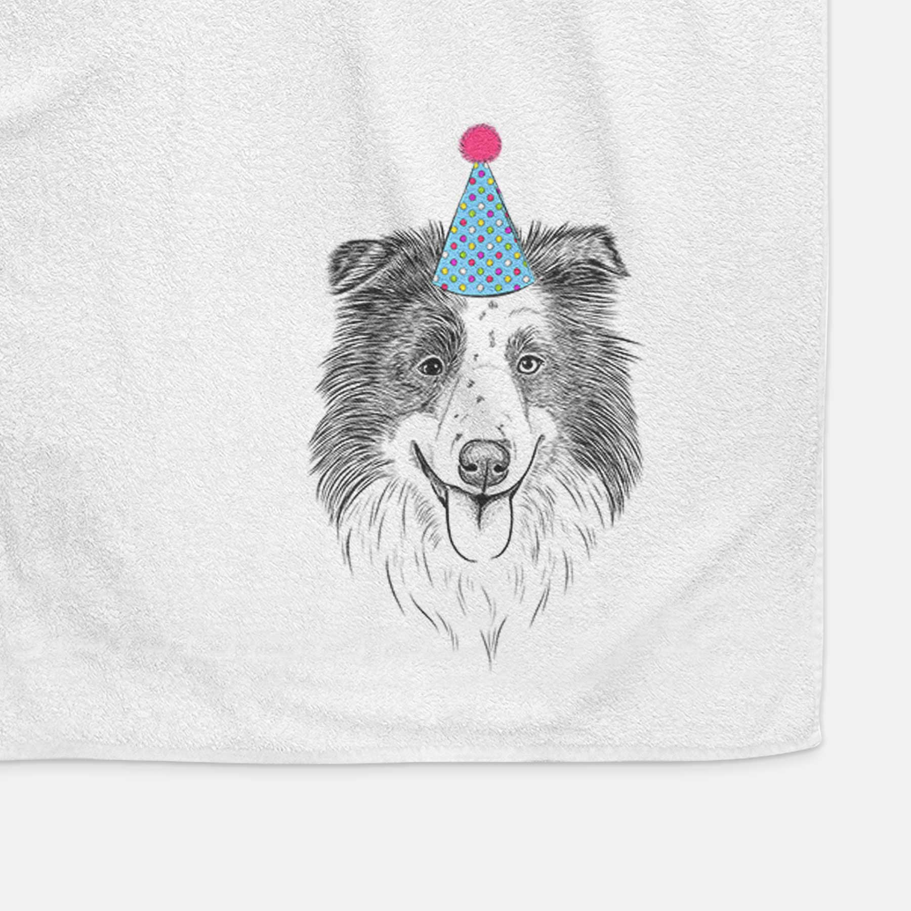 Lady Bug the Border Collie Decorative Hand Towel