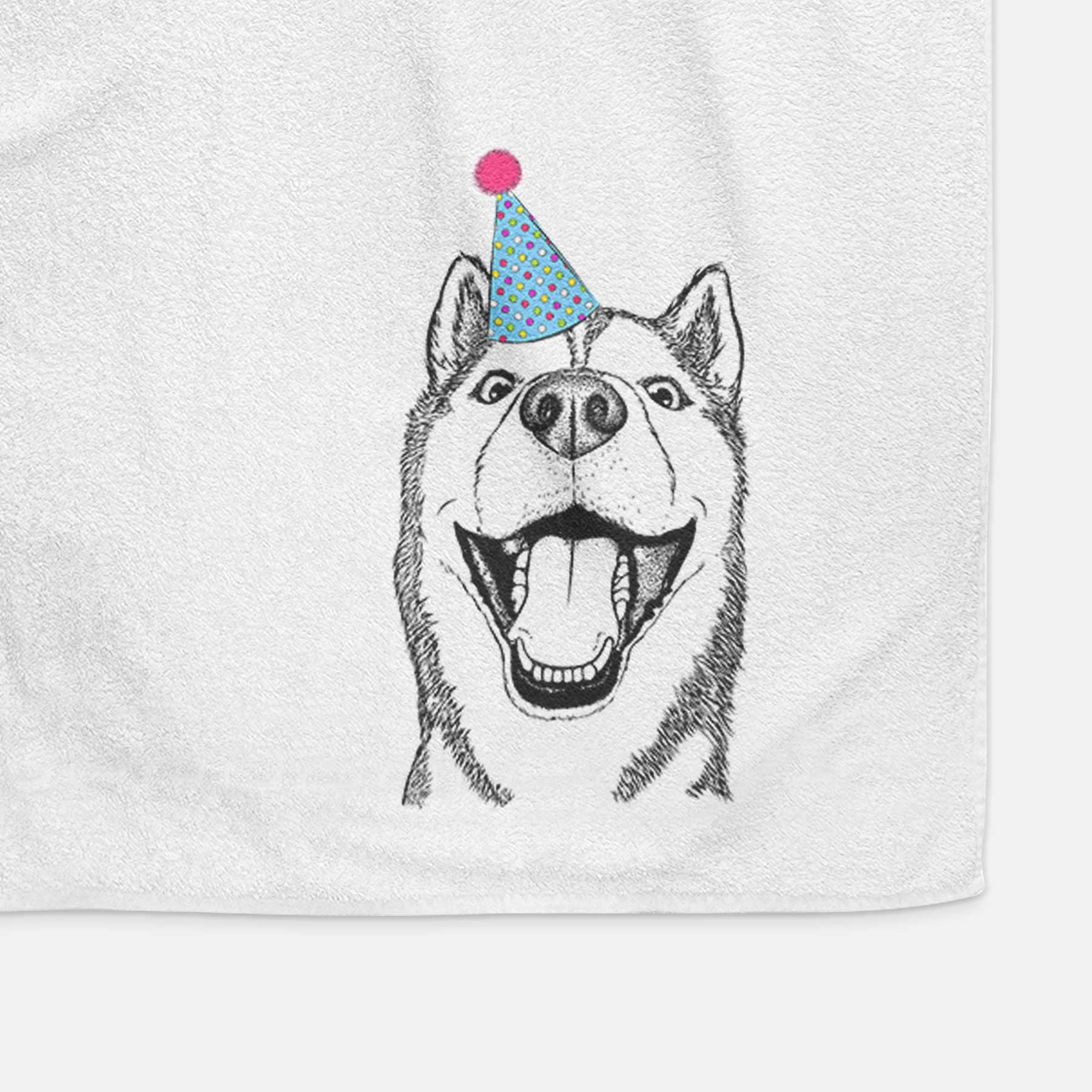 Little Country the Siberian Husky Decorative Hand Towel