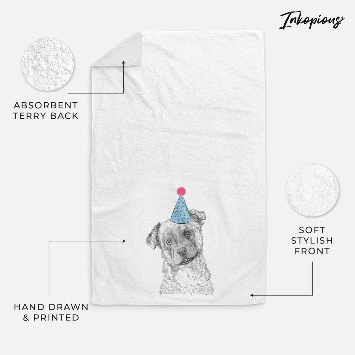 Loki Bear the Australian Cattle Dog Mix Decorative Hand Towel