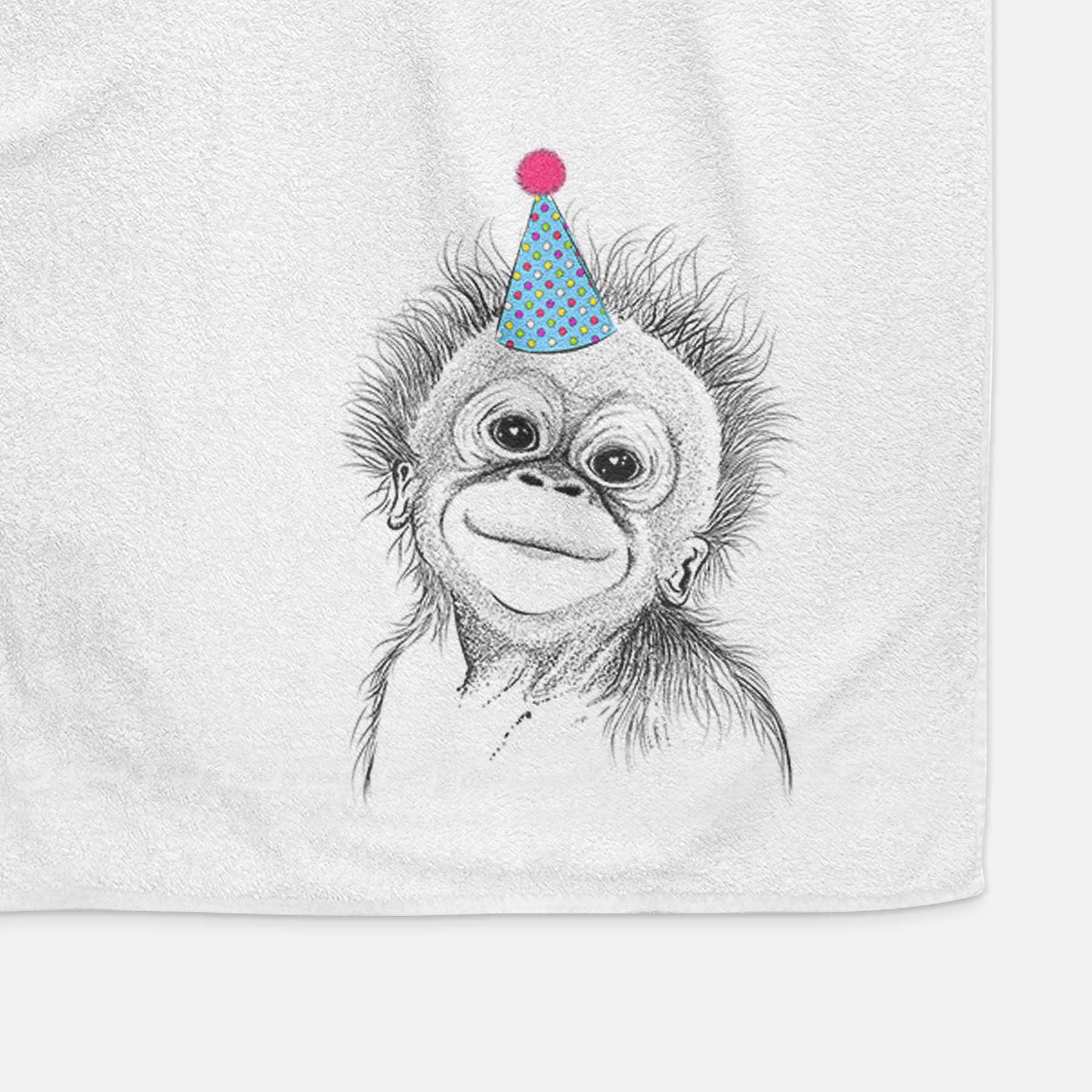 Louie the Baby Orangutan Decorative Hand Towel